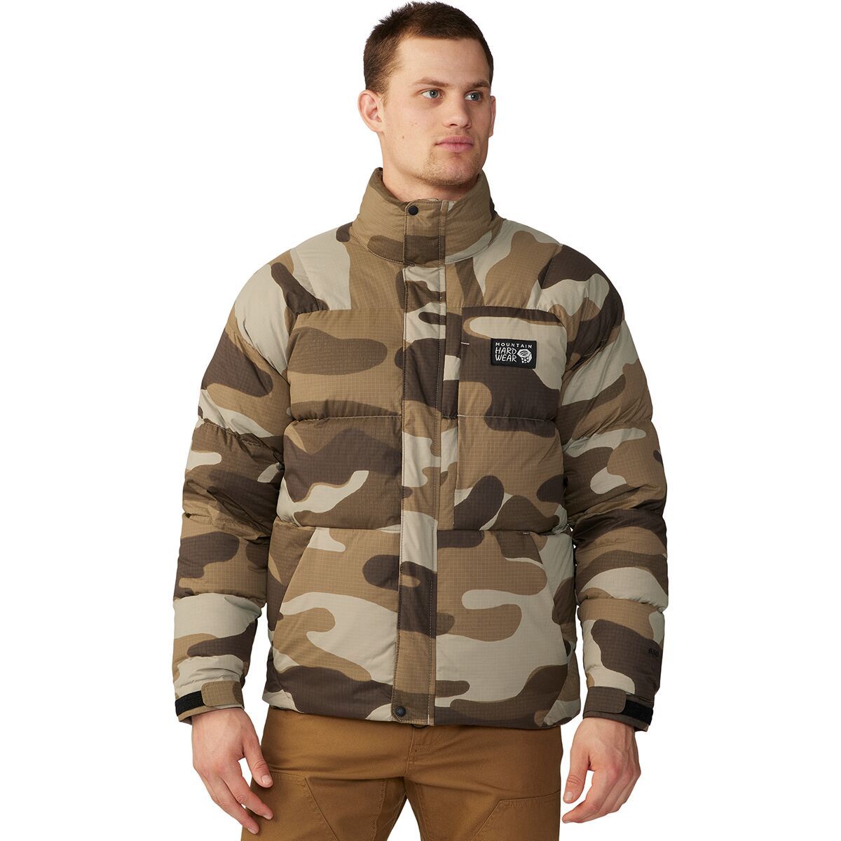 Mountain Hardwear Nevadan Down Jacket - Men's Badlands Calaveras Camo Print, XL