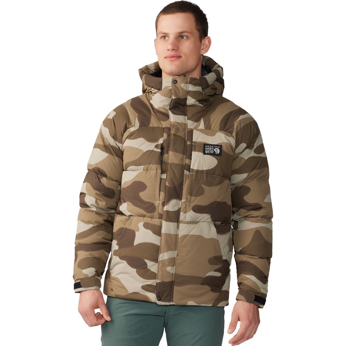 Mountain Hardwear Nevadan Down Parka - Men's Badlands Calaveras Camo Print, M
