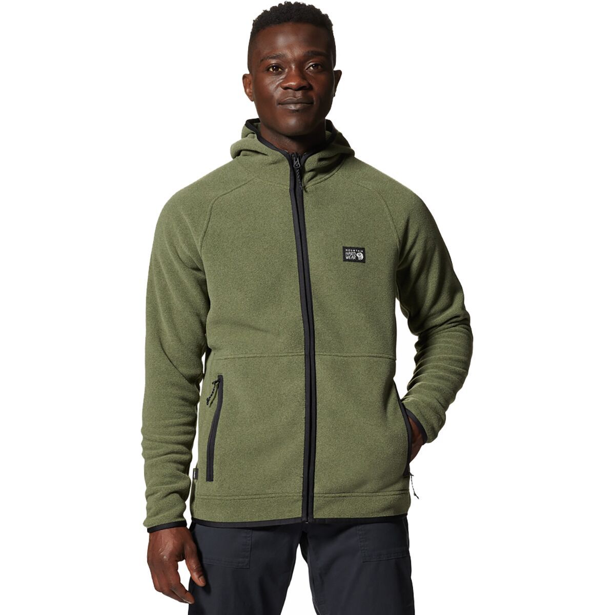 Mountain Hardwear Polartec Double Brushed Full-Zip Hoodie - Men's Surplus Green Heather, S