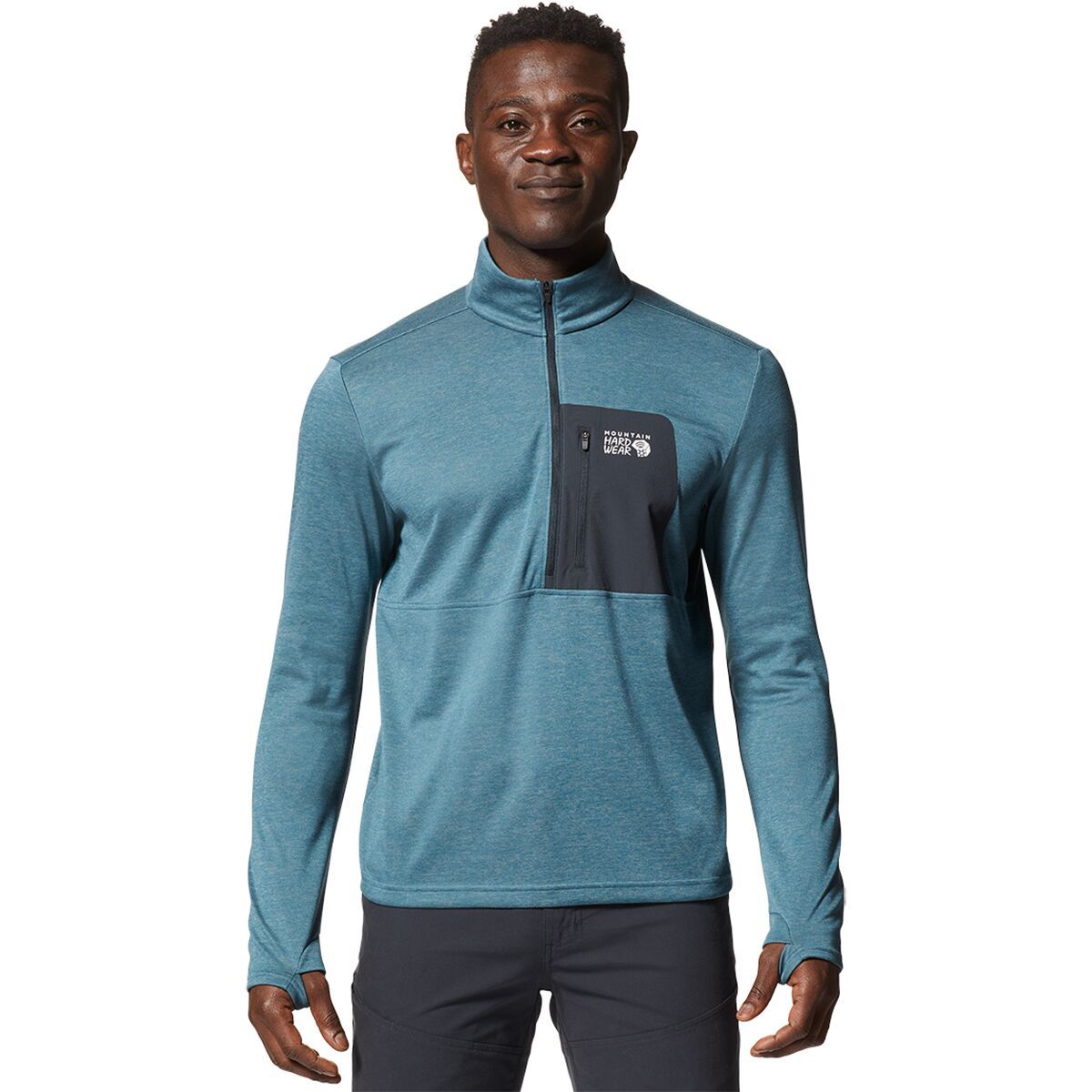 Mountain Hardwear Rogue Pursuit 1/4-Zip Jacket - Men's Caspian, L