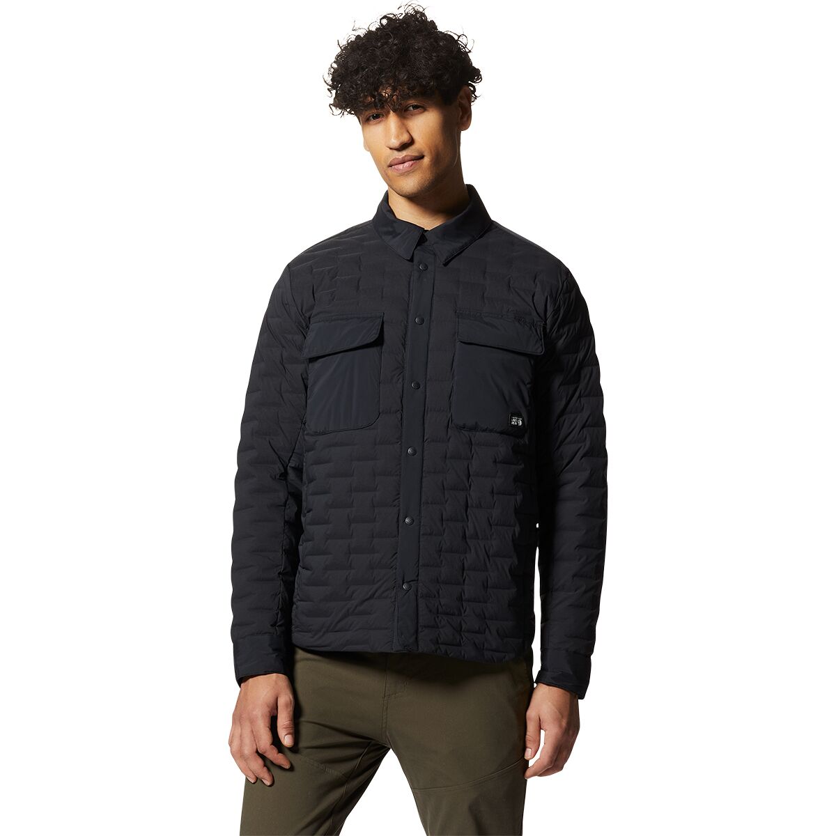 Image of Mountain Hardwear Stretchdown Light Shacket - Men's Black, XL