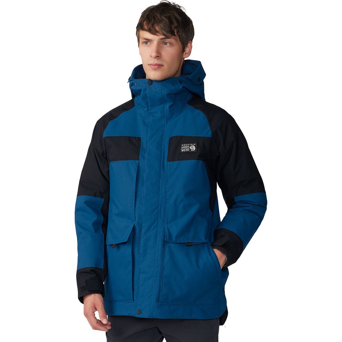 Mountain Hardwear Weather Down Parka - Men's Dark Caspian/Black, M
