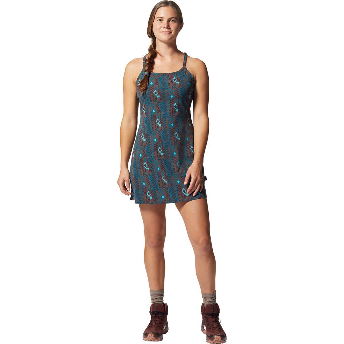 Mountain Hardwear Dynama Dress - Women's Clay Earth Geos Print, L