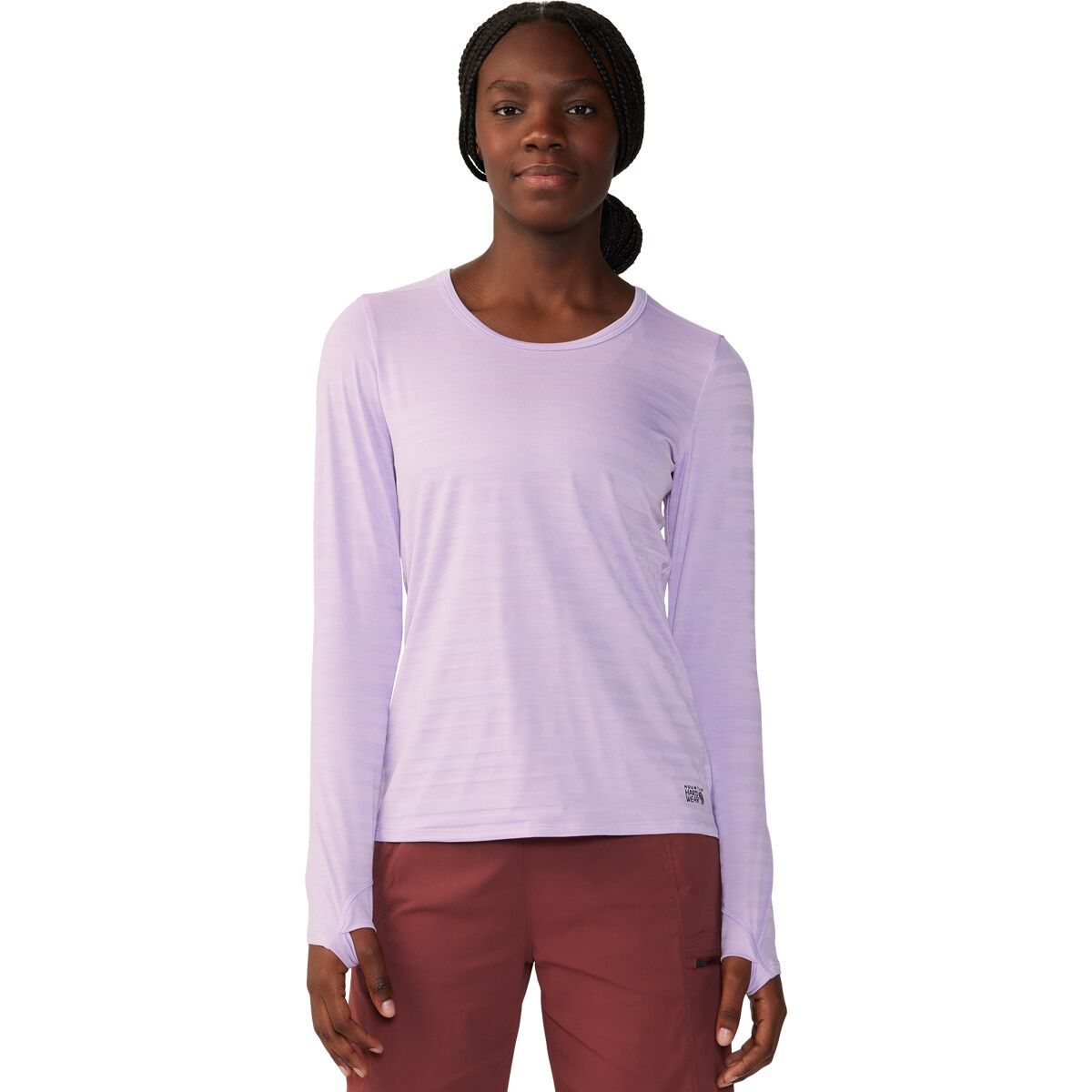 Image of Mountain Hardwear Mighty Stripe Long-Sleeve Top - Women's Wisteria, XS