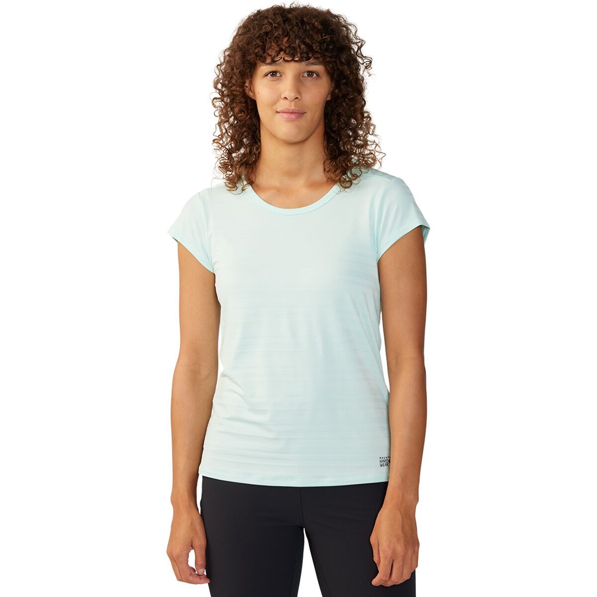 Image of Mountain Hardwear Mighty Stripe Short-Sleeve Top - Women's Pale Ice, S