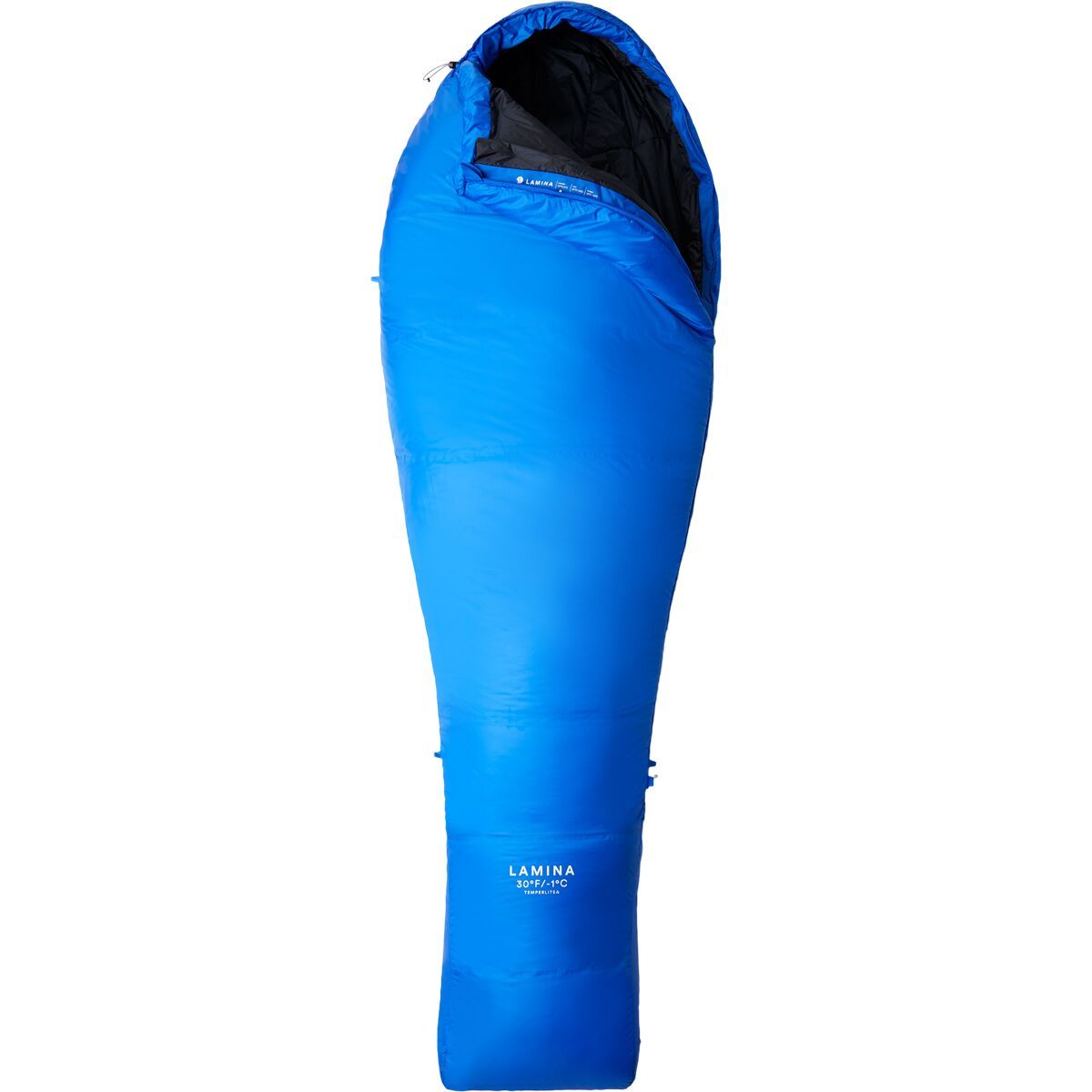 Mountain Hardwear Lamina Sleeping Bag: 30F Synthetic Bright Island Blue, Reg/Left Zip