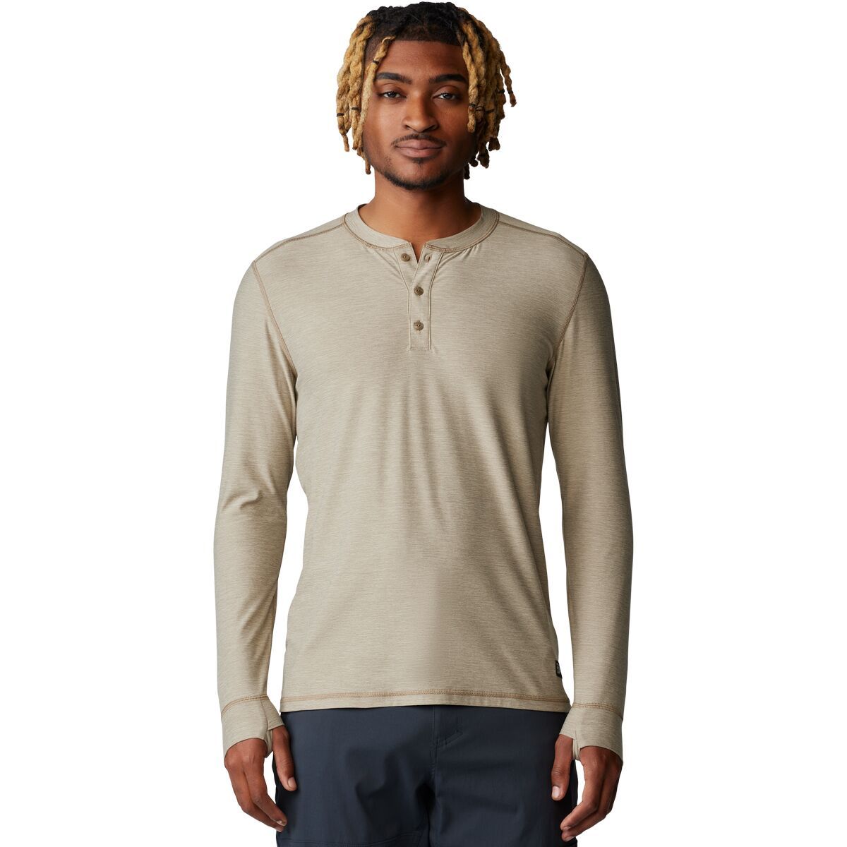 Image of Mountain Hardwear Chill Action Long-Sleeve Crew - Men's Trail Dust Heather, L
