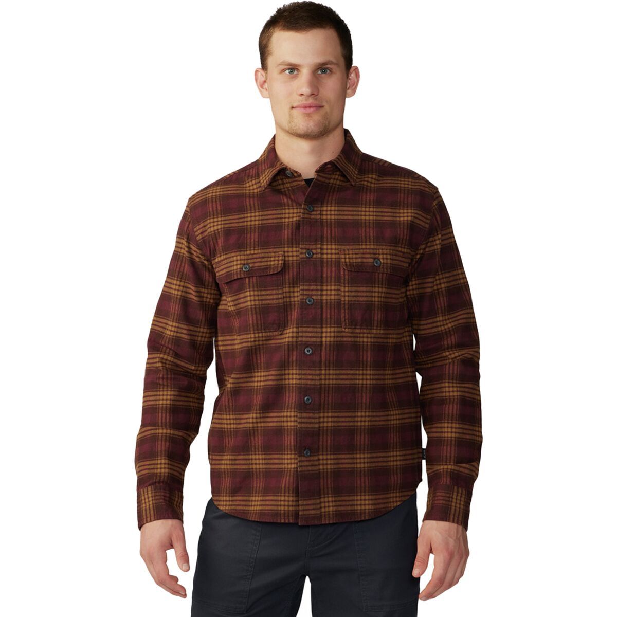Mountain Hardwear Dusk Creek Flannel Shirt - Men's Washed Raisin Oslo Plaid, XL