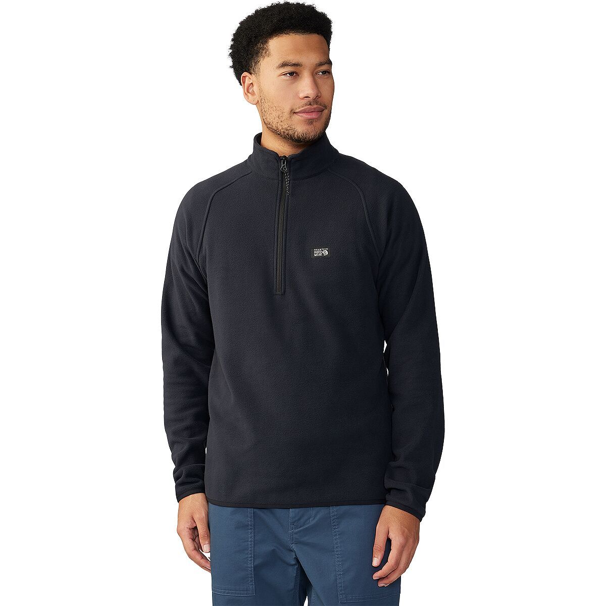 Mountain Hardwear Microchill 1/4-Zip Pullover - Men's Black, XXL