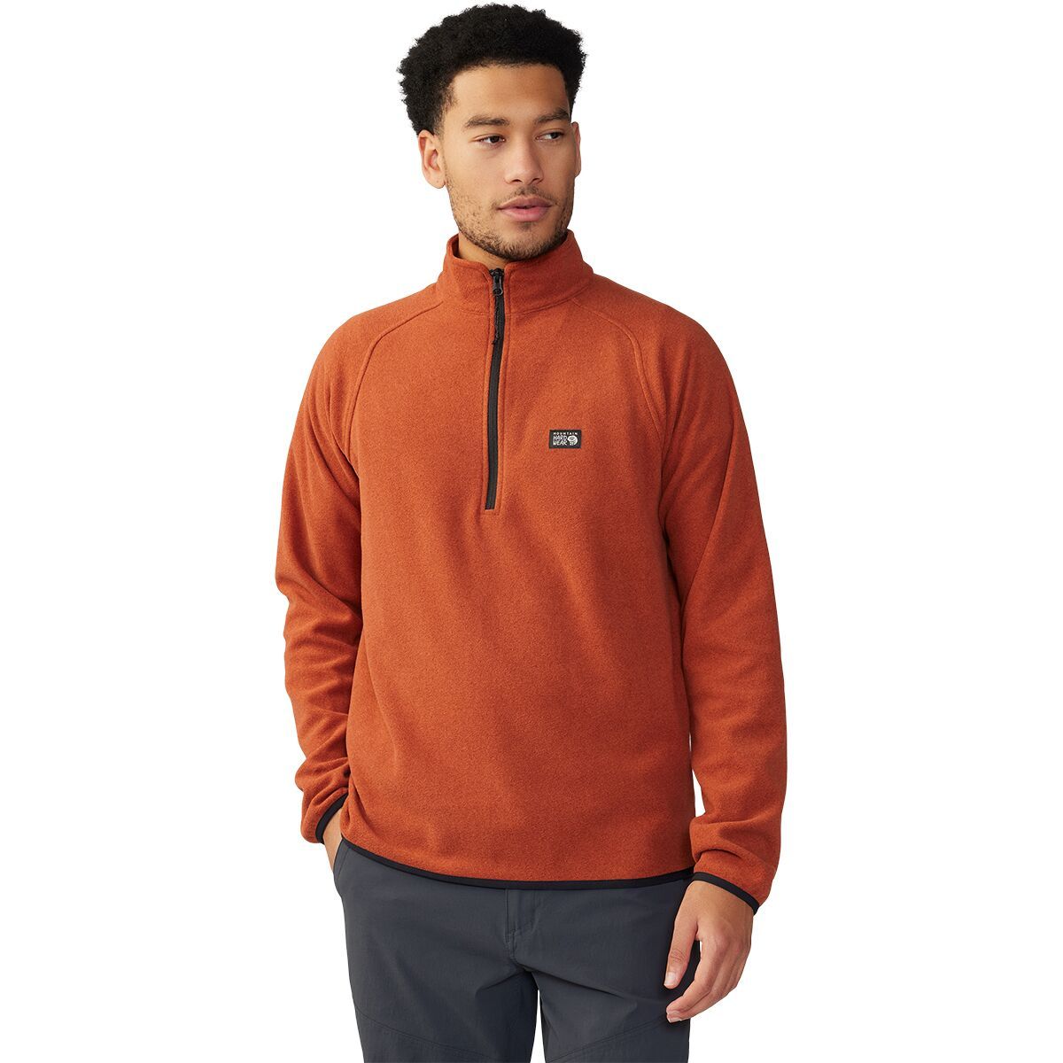 Mountain Hardwear Microchill 1/4-Zip Pullover - Men's Iron Oxide Heather, S