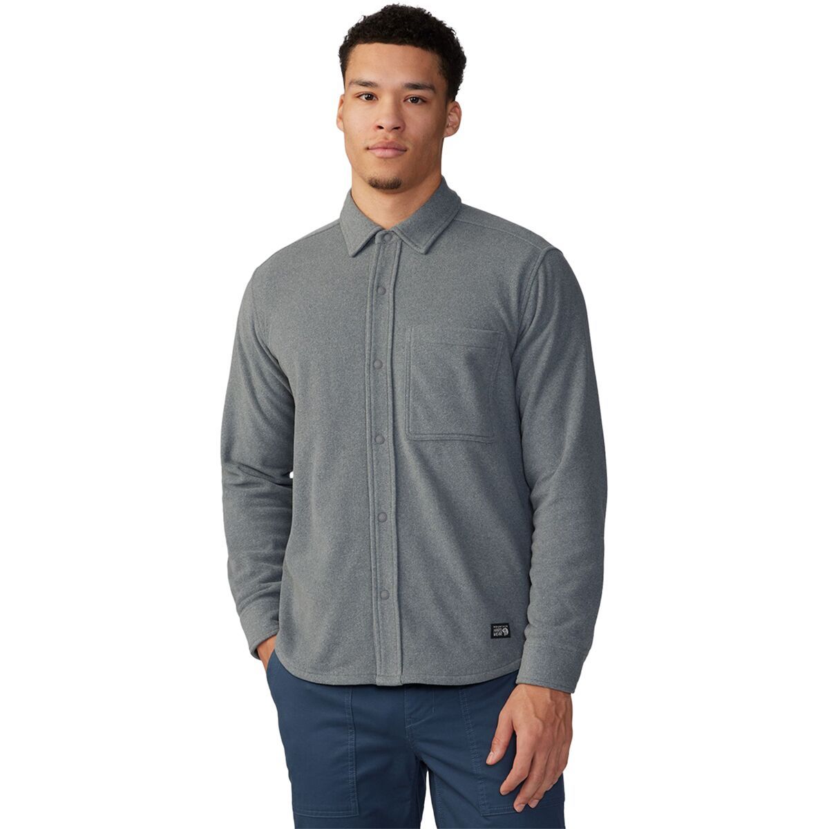 Mountain Hardwear Microchill Long-Sleeve Shirt - Men's Foil Grey Heather, XXL