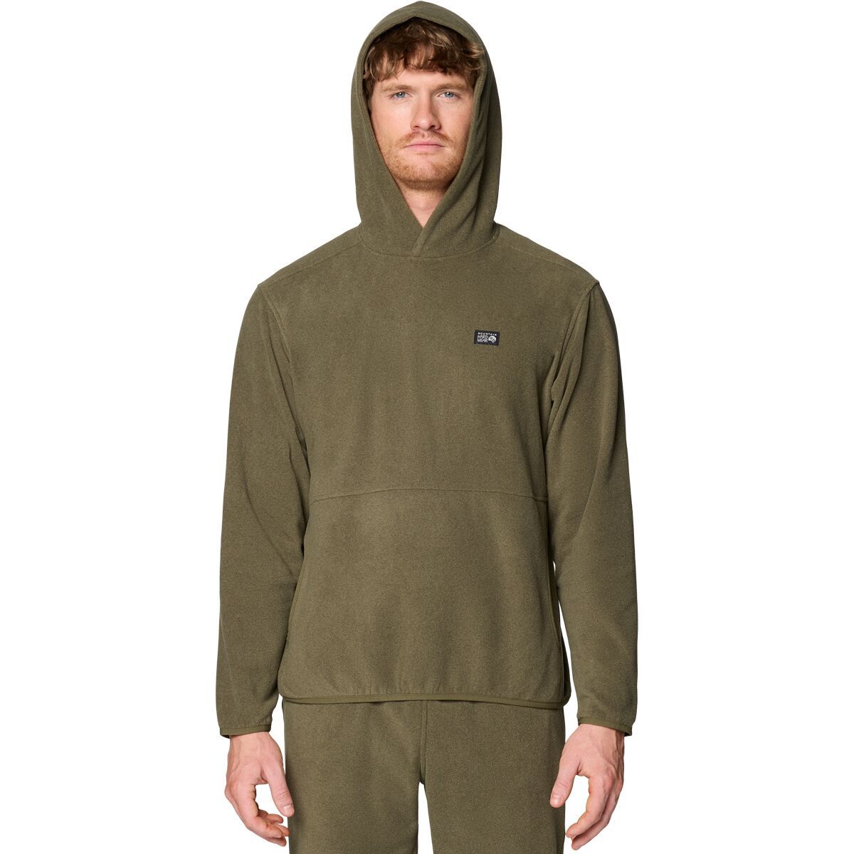 Image of Mountain Hardwear Microchill Hoodie - Men's Combat Green Heather, XL