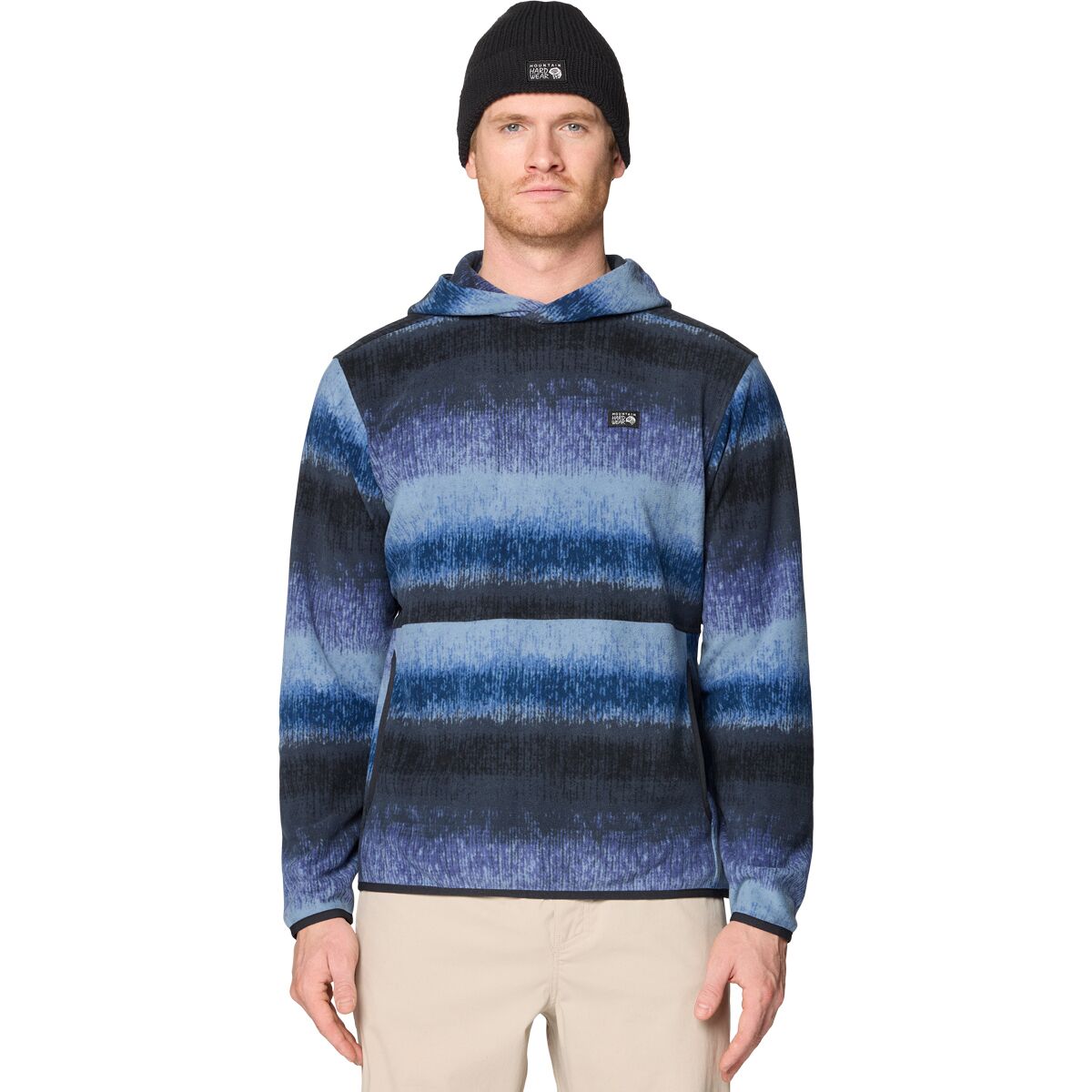 Image of Mountain Hardwear Microchill Hoodie - Men's Lapis Dusk Gradient Stripe, S