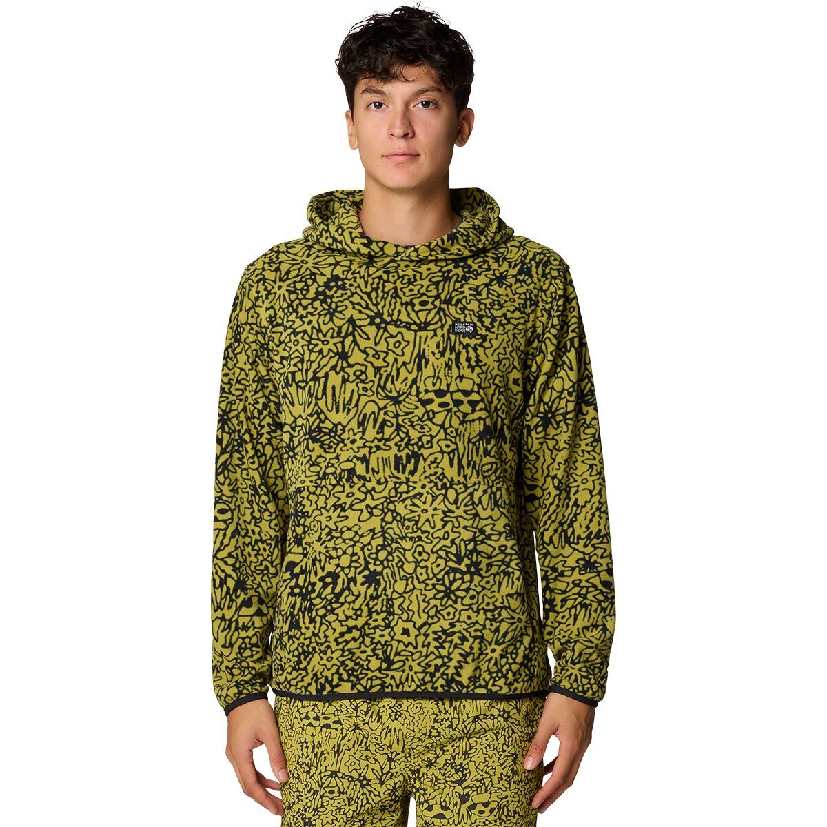 Image of Mountain Hardwear Microchill Hoodie - Men's Moon Moss Forager Xl Print, L