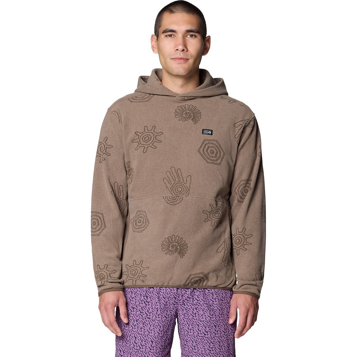 Image of Mountain Hardwear Microchill Hoodie - Men's Tierra Screens Print, S
