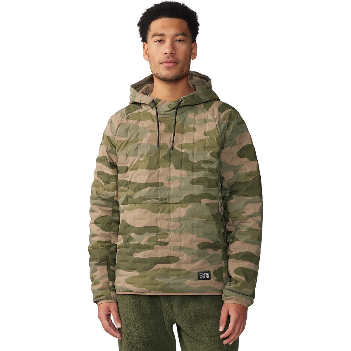 Mountain Hardwear Stretchdown Light Pullover Hoodie - Men's Trail Dust Camo Print, XL