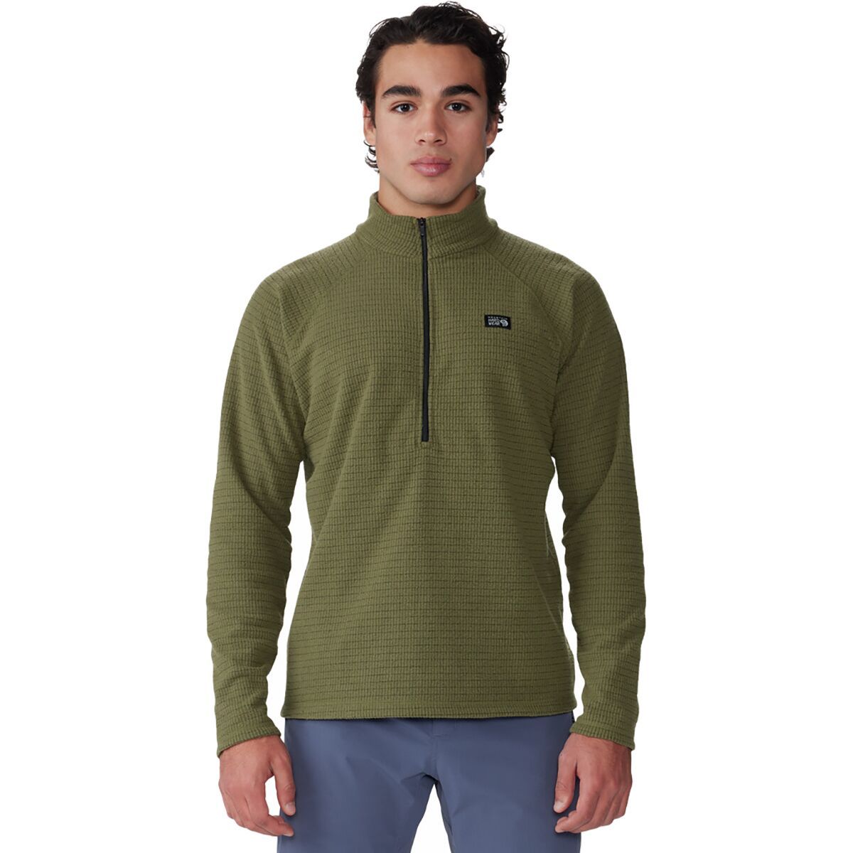 Mountain Hardwear Summit Grid 1/2-Zip Fleece Jacket - Men's Combat Green, S