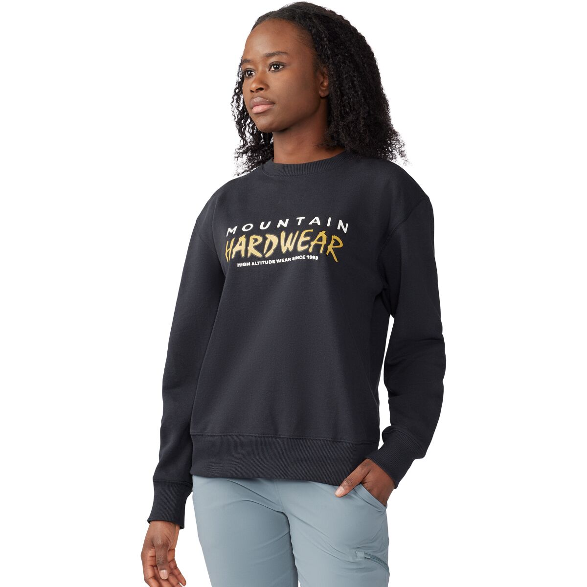Sweatshirt Homme Mountain Hardwear Metatrons Cube - Pullover Noir En Fleece, Neuf Avec étiquettes