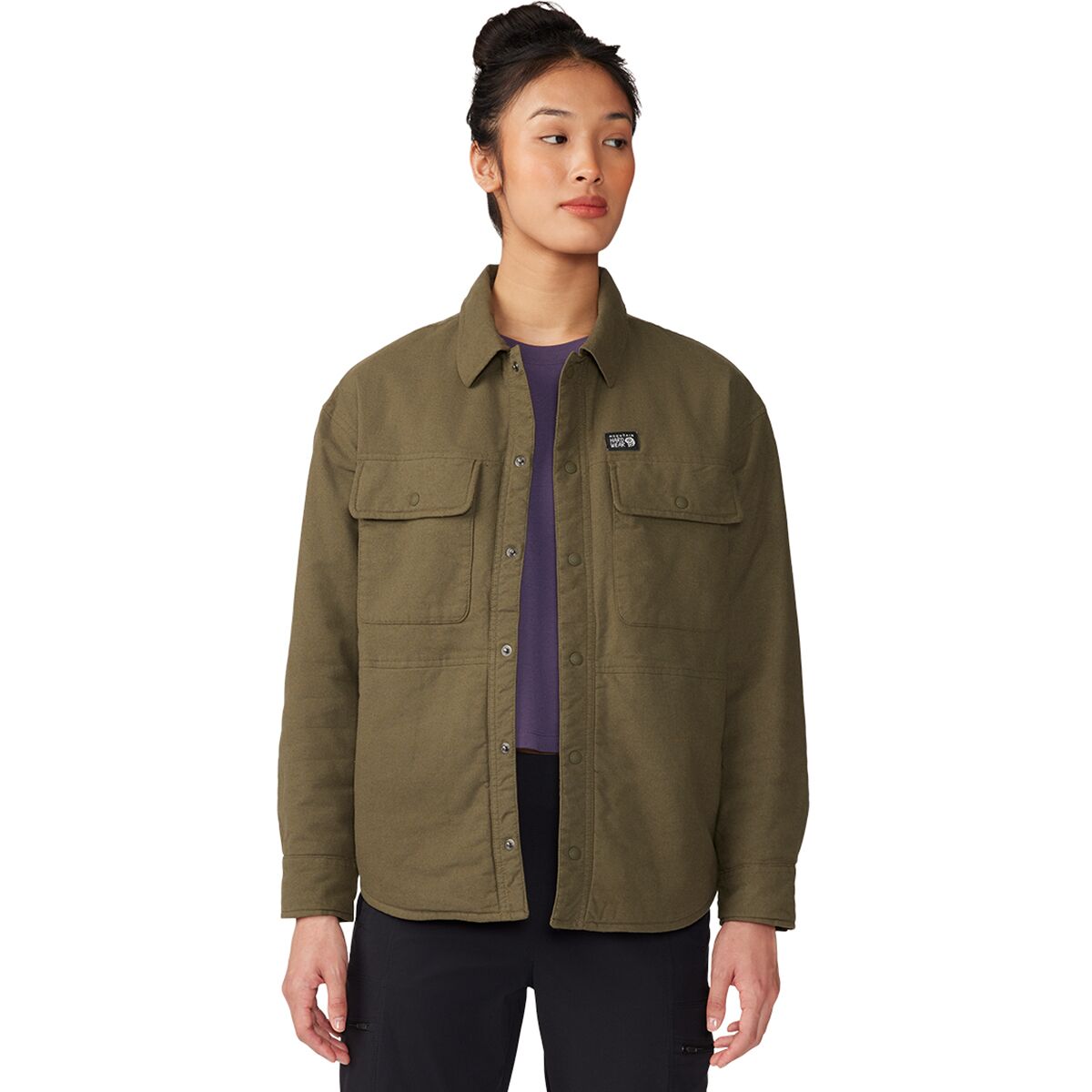売れ筋商品|||マウンテンハードウェア カットソー トップス レディース Dolores Insulated Flannel Shacket - Women's Oyster Shell Women's Dolores™ Insulated Flannel Shacket | Mountain Hardwear