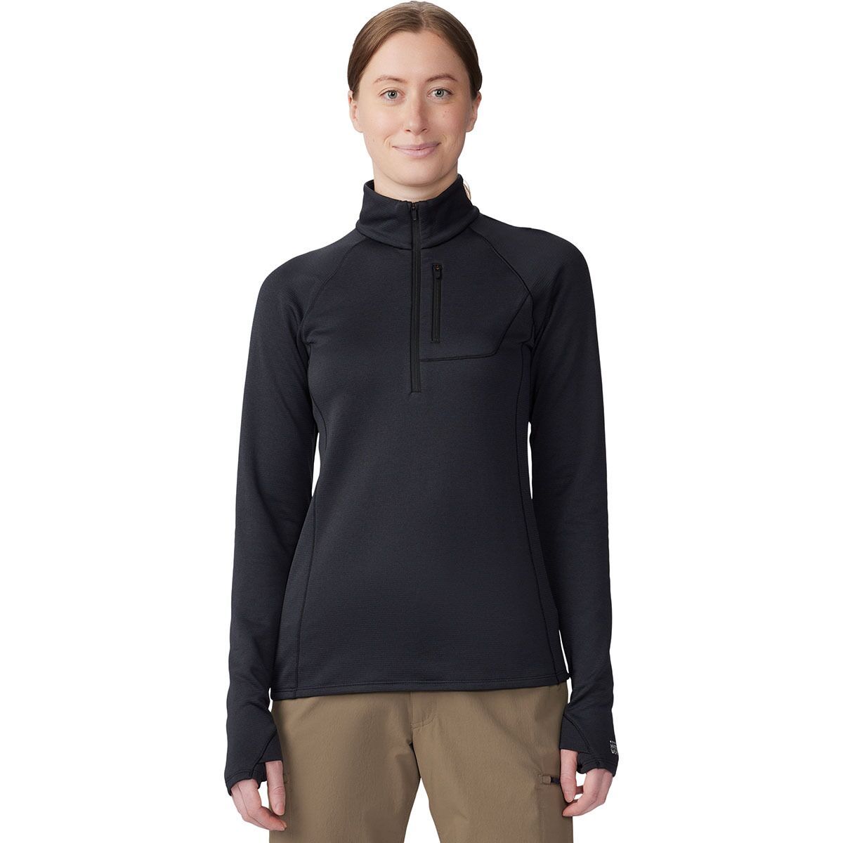 Mountain Hardwear Glacial Trail 1/2-Zip Top - Women's Black, XL