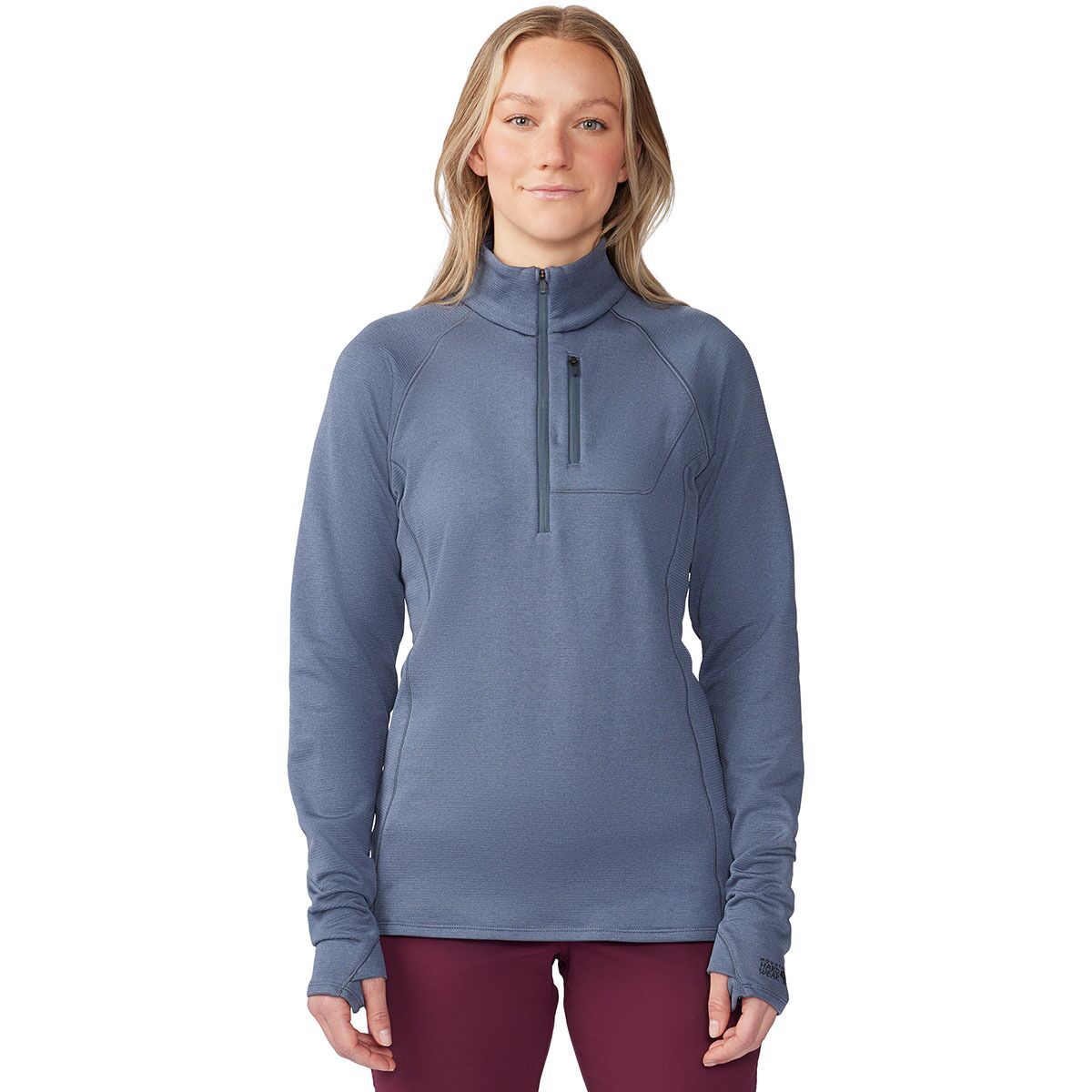 Mountain Hardwear Glacial Trail 1/2-Zip Top - Women's Blue Slate, M