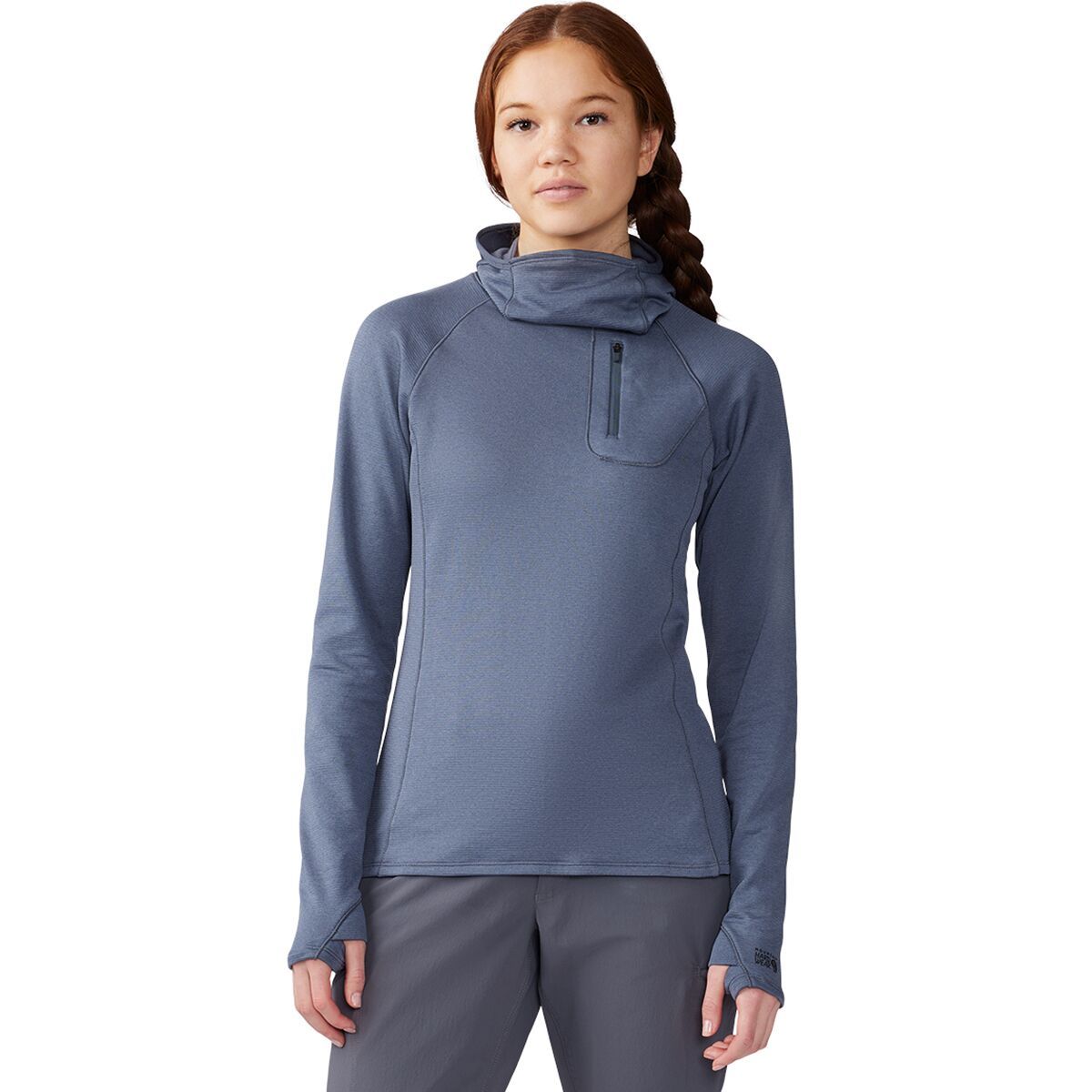 Mountain Hardwear Glacial Trail Pullover Hoodie - Women's Blue Slate, M