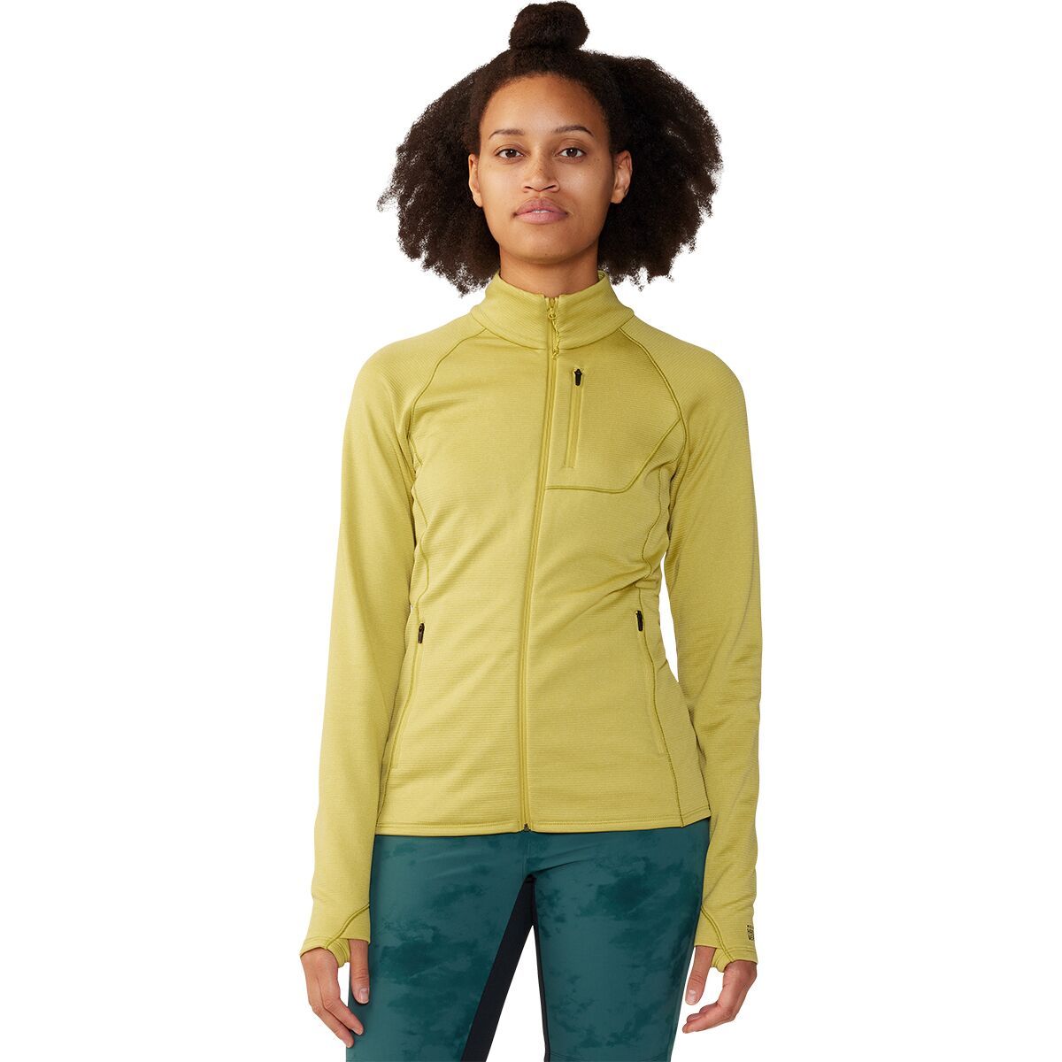 Mountain Hardwear Glacial Trail Full Zip Jacket - Women's Bright Olive, XL