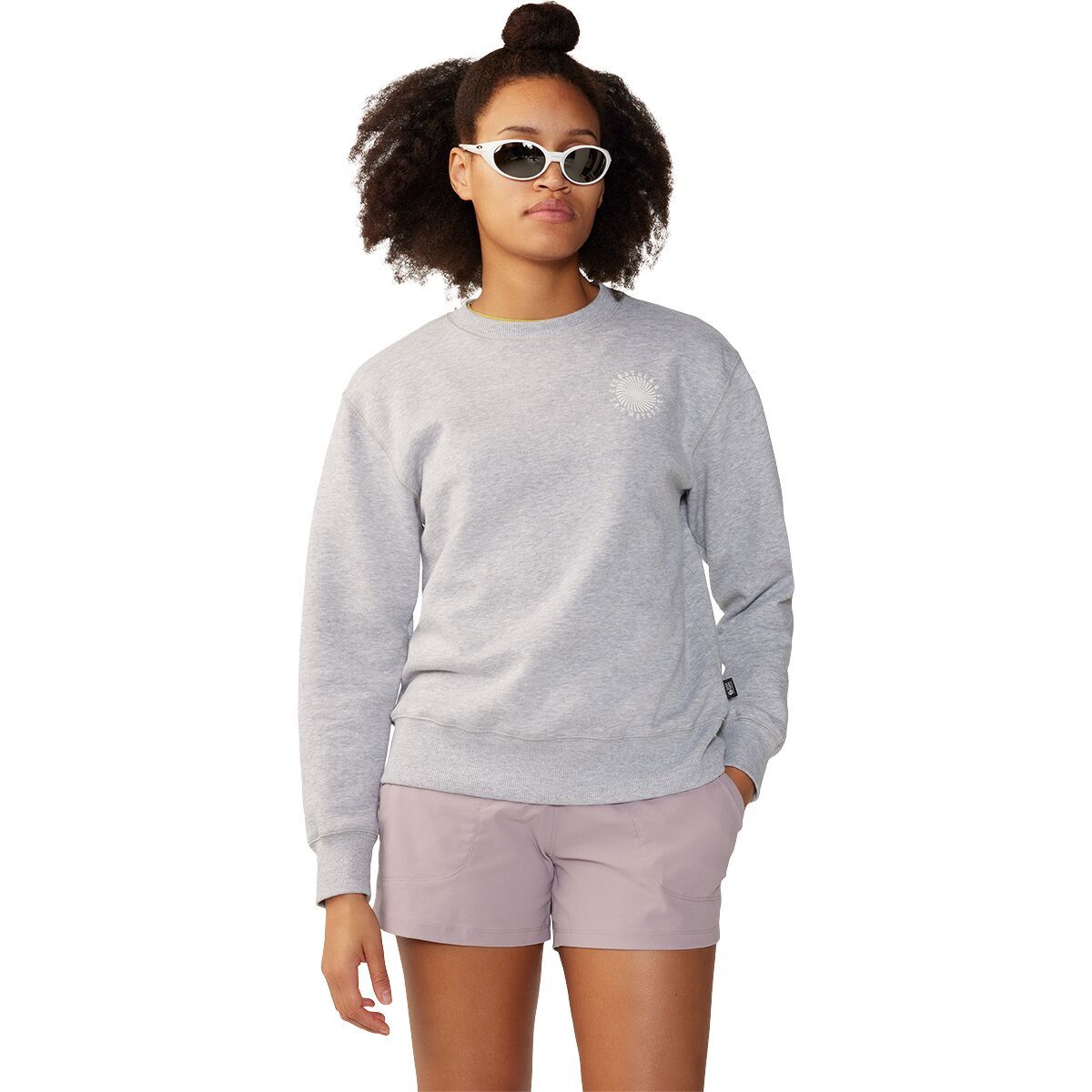 Image of Mountain Hardwear Spiral Pullover Crew Sweatshirt - Women's Hardwear Grey Heather, L