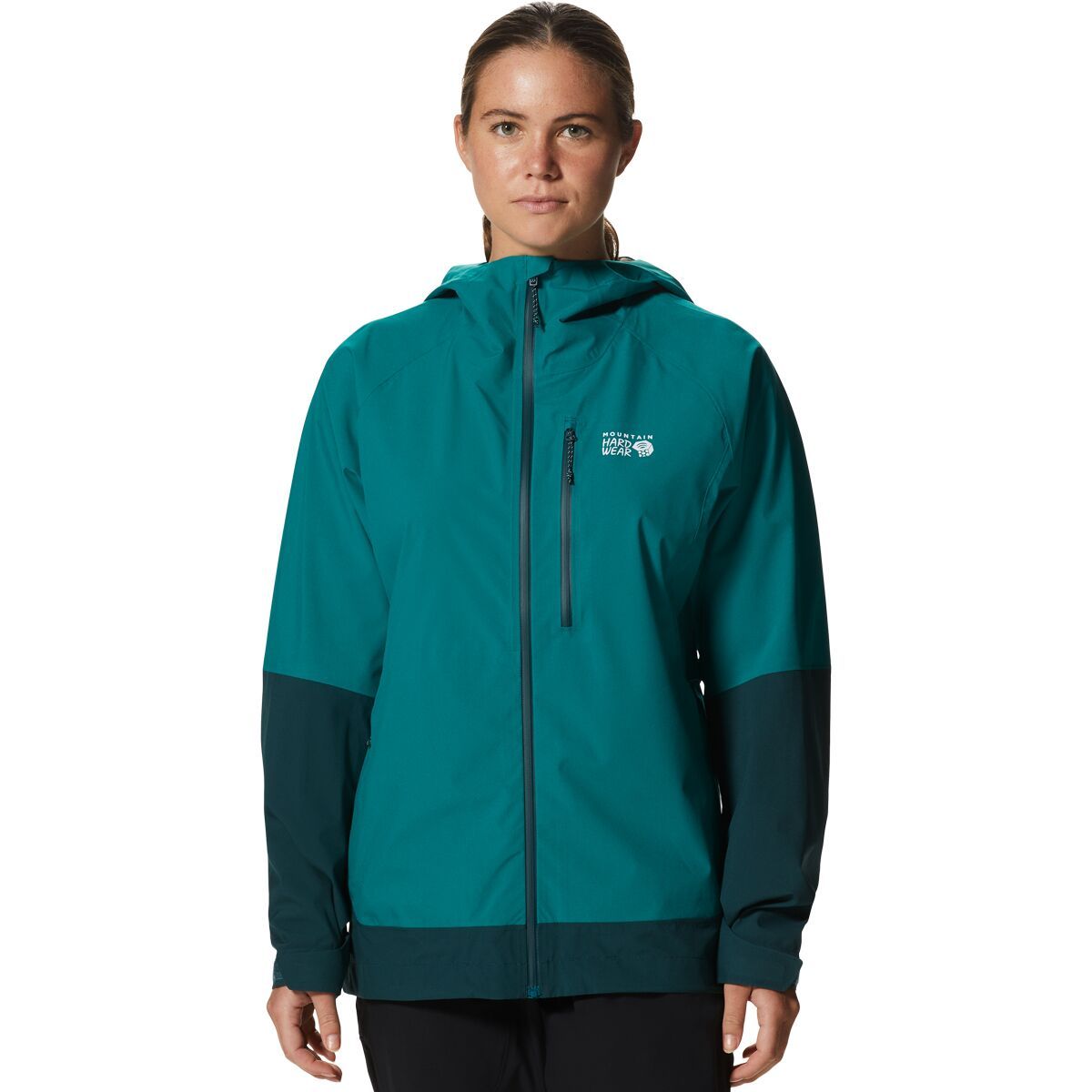Image of Mountain Hardwear Stretch Ozonic Jacket - Women's Botanic/Dark Marsh, XL