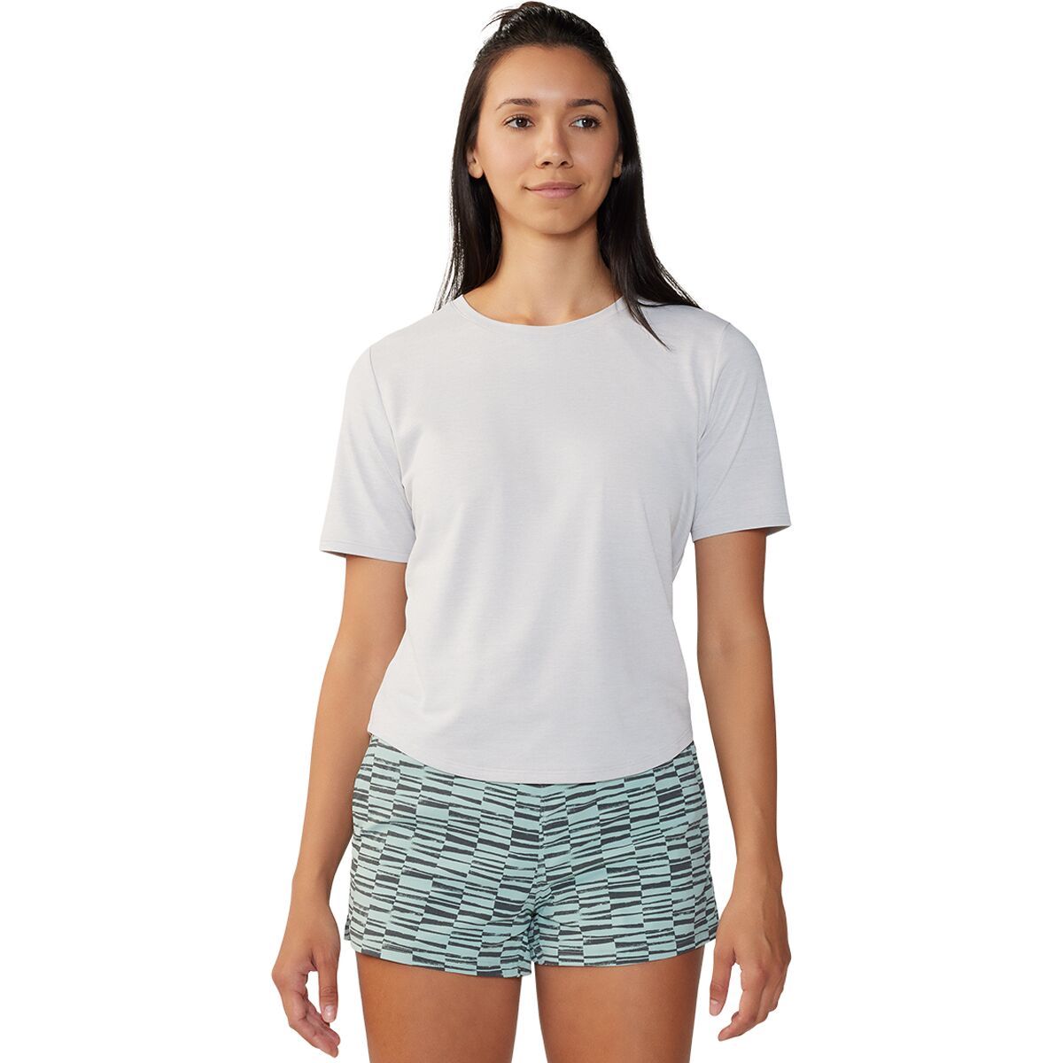 Mountain Hardwear Mountain Hardwear Sunblocker Short-Sleeve Top - Women's Grey Ice Heather, XL