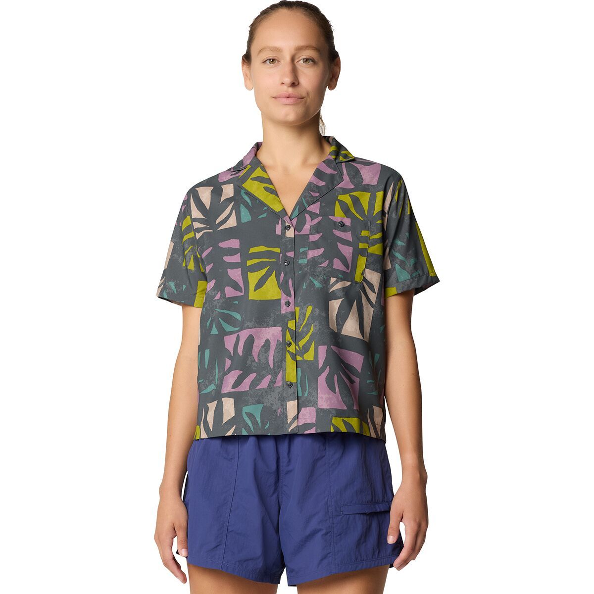 Image of Mountain Hardwear Trail Sender Short-Sleeve Top - Women's Volcanic Meadows Print, XS