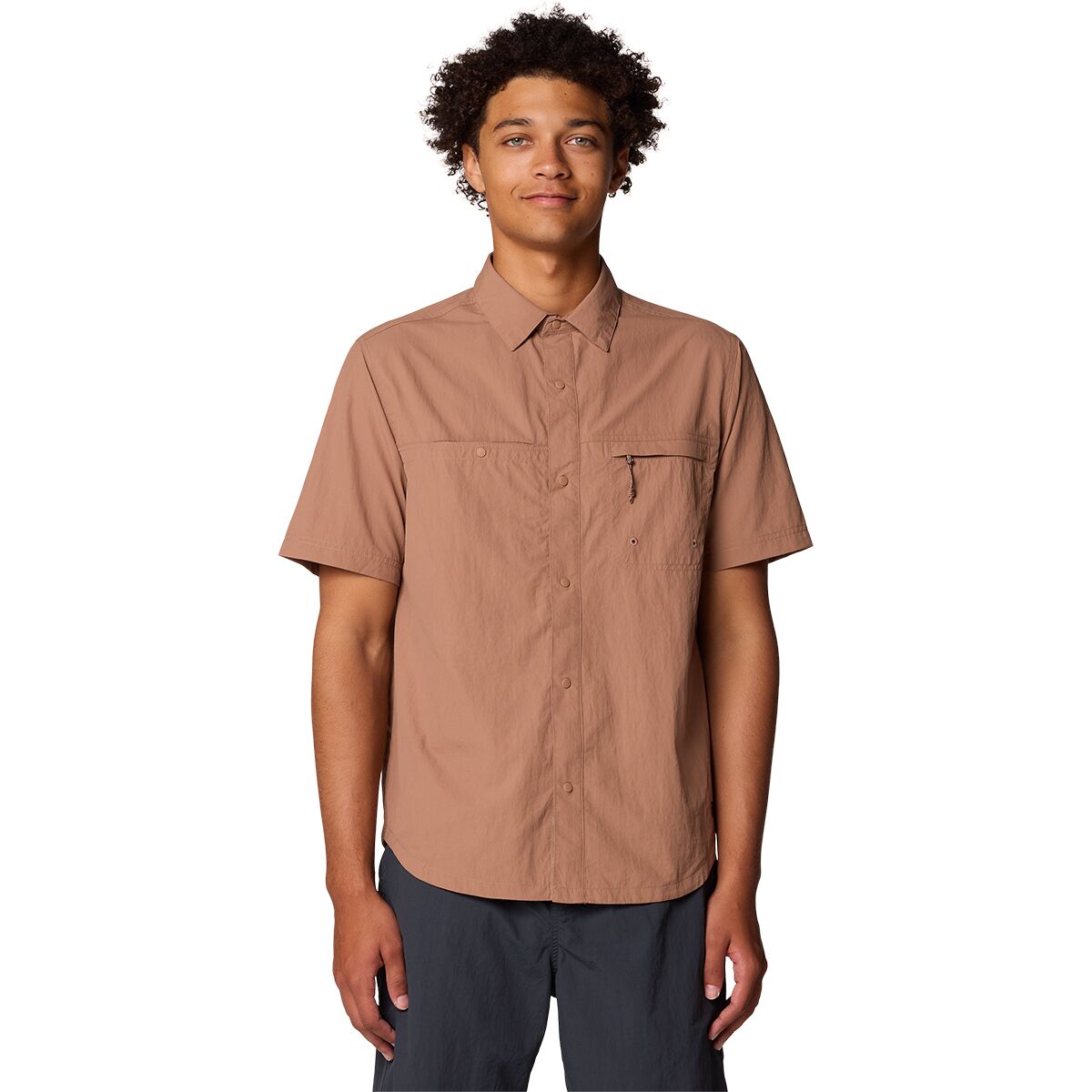 Image of Mountain Hardwear Stryder Short-Sleeve Shirt - Men's New Clay, XXL
