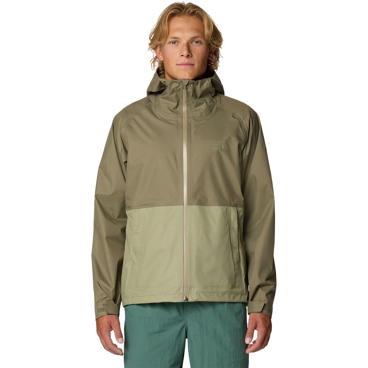Image of Mountain Hardwear Threshold Jacket - Men's Stone Green/Mantis Green, XL