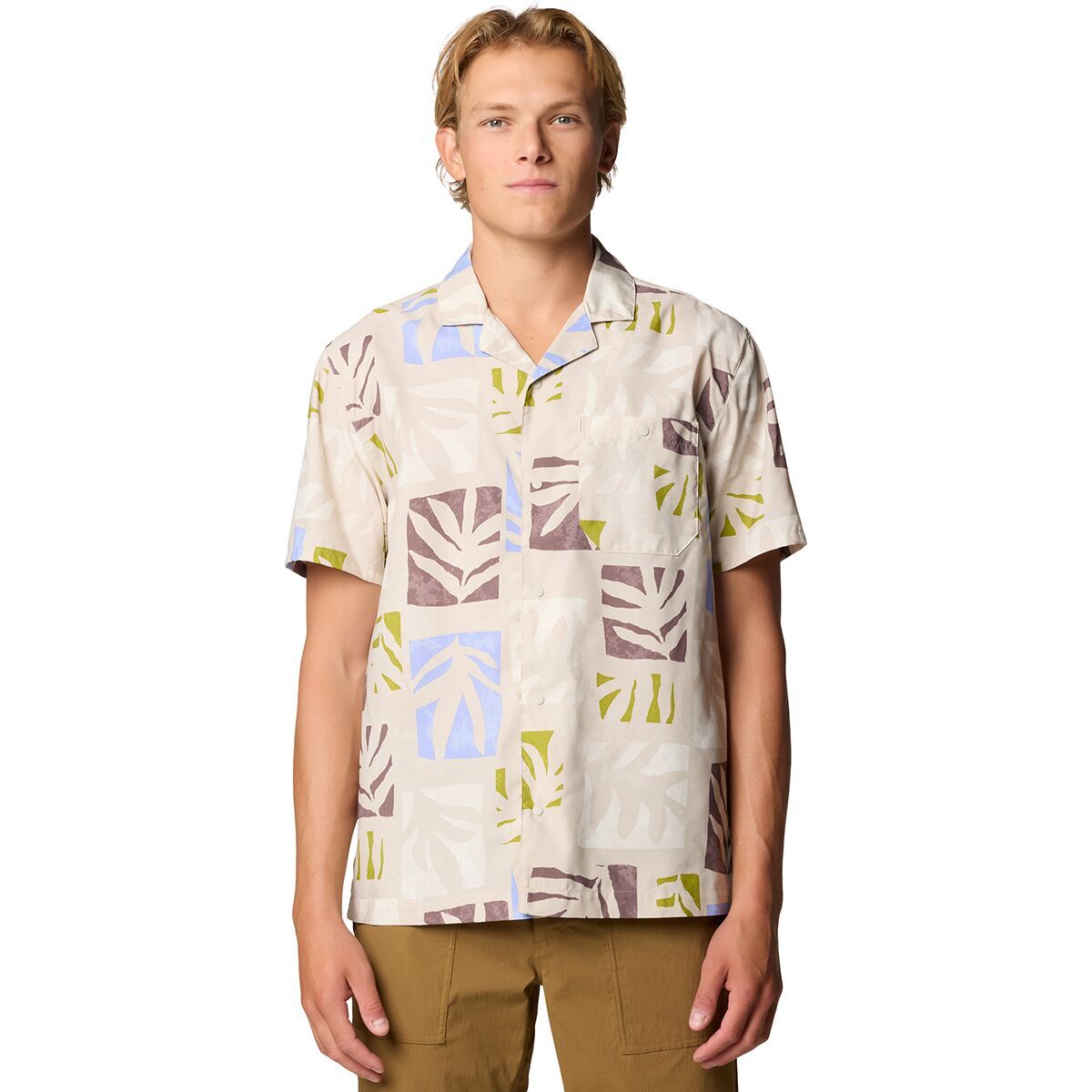 Mountain Hardwear Trail Sender Camp Shirt - Men's Stone Meadows Print, XXL