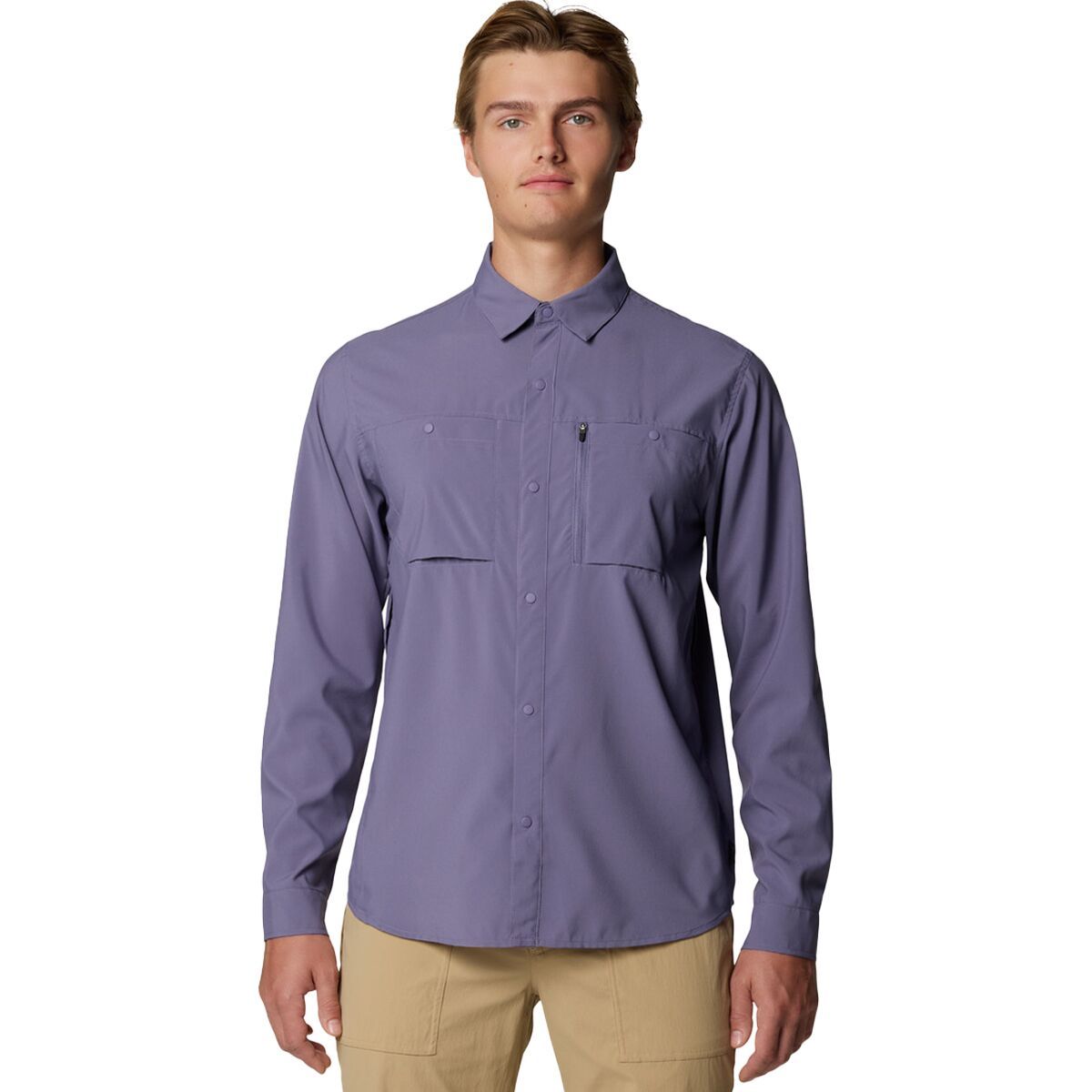 Image of Mountain Hardwear Trail Sender Long-Sleeve Shirt - Men's Dusted Sky, XL