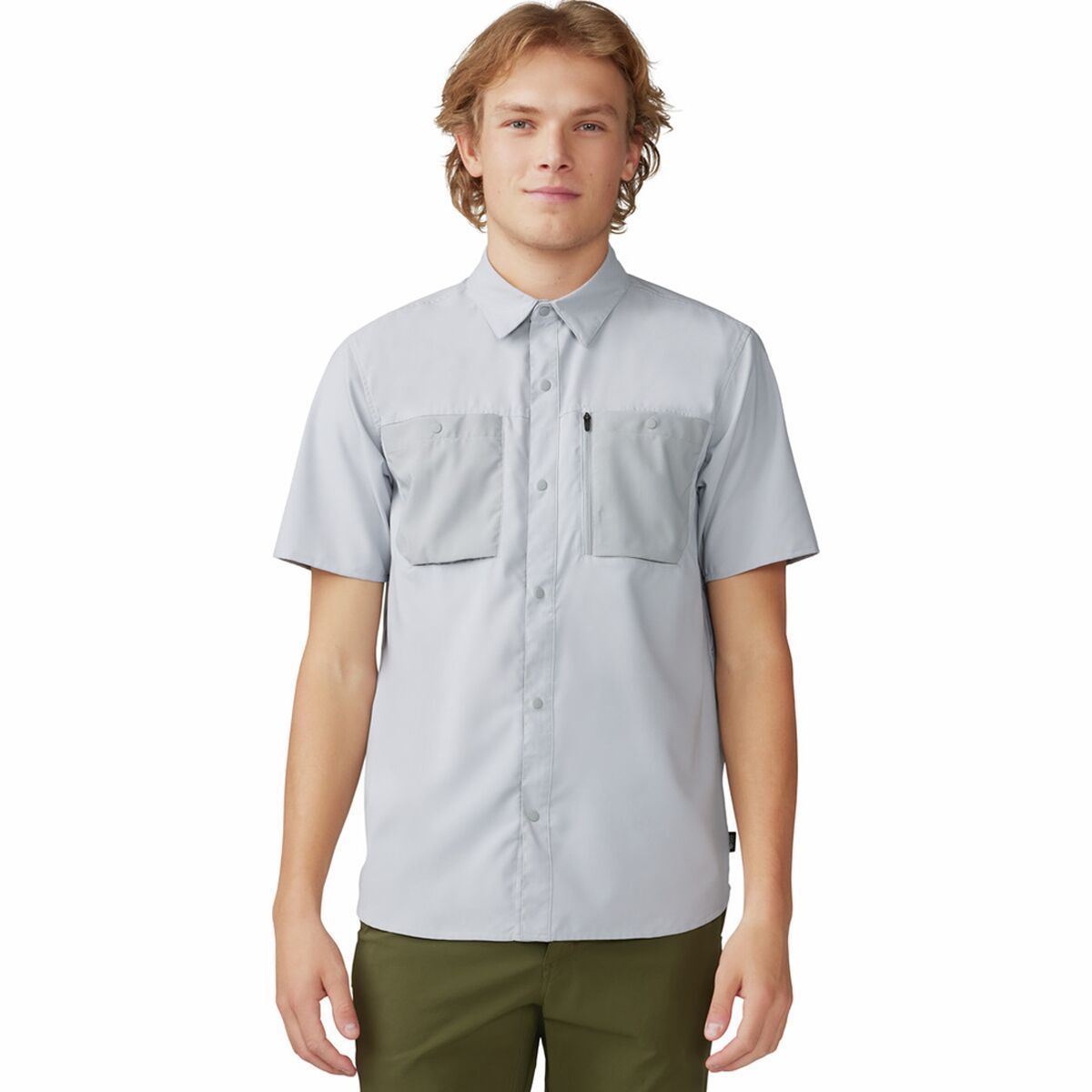 Image of Mountain Hardwear Trail Sender Short-Sleeve Shirt - Men's Glacial/Chalice, XL
