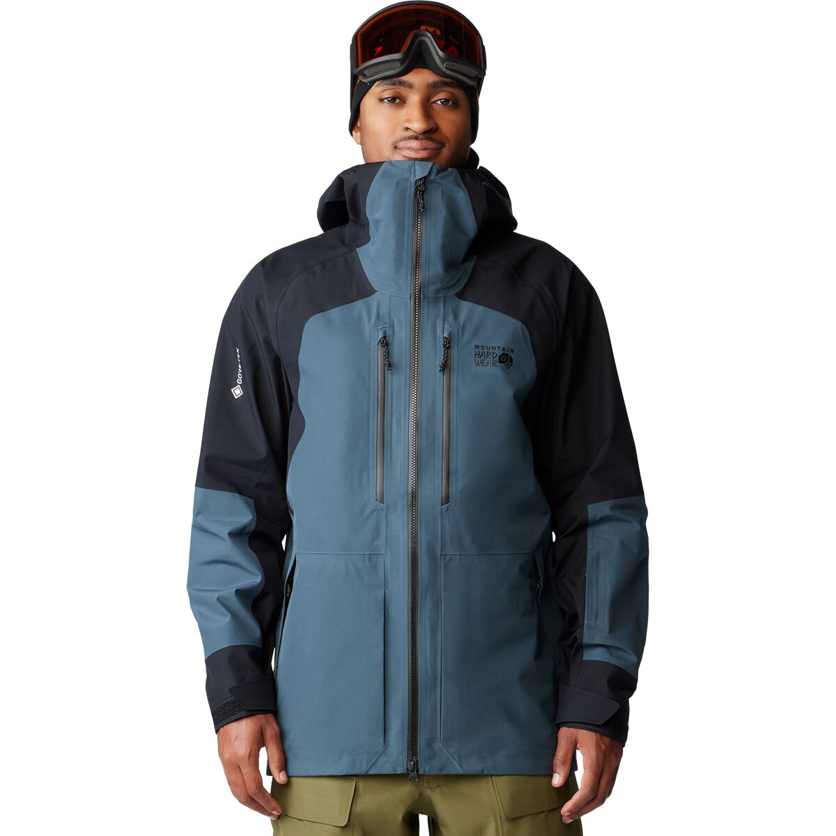 Image of Mountain Hardwear Boundary Ridge GORE-TEX 3L Jacket - Men's Montauk Blue/Black, M