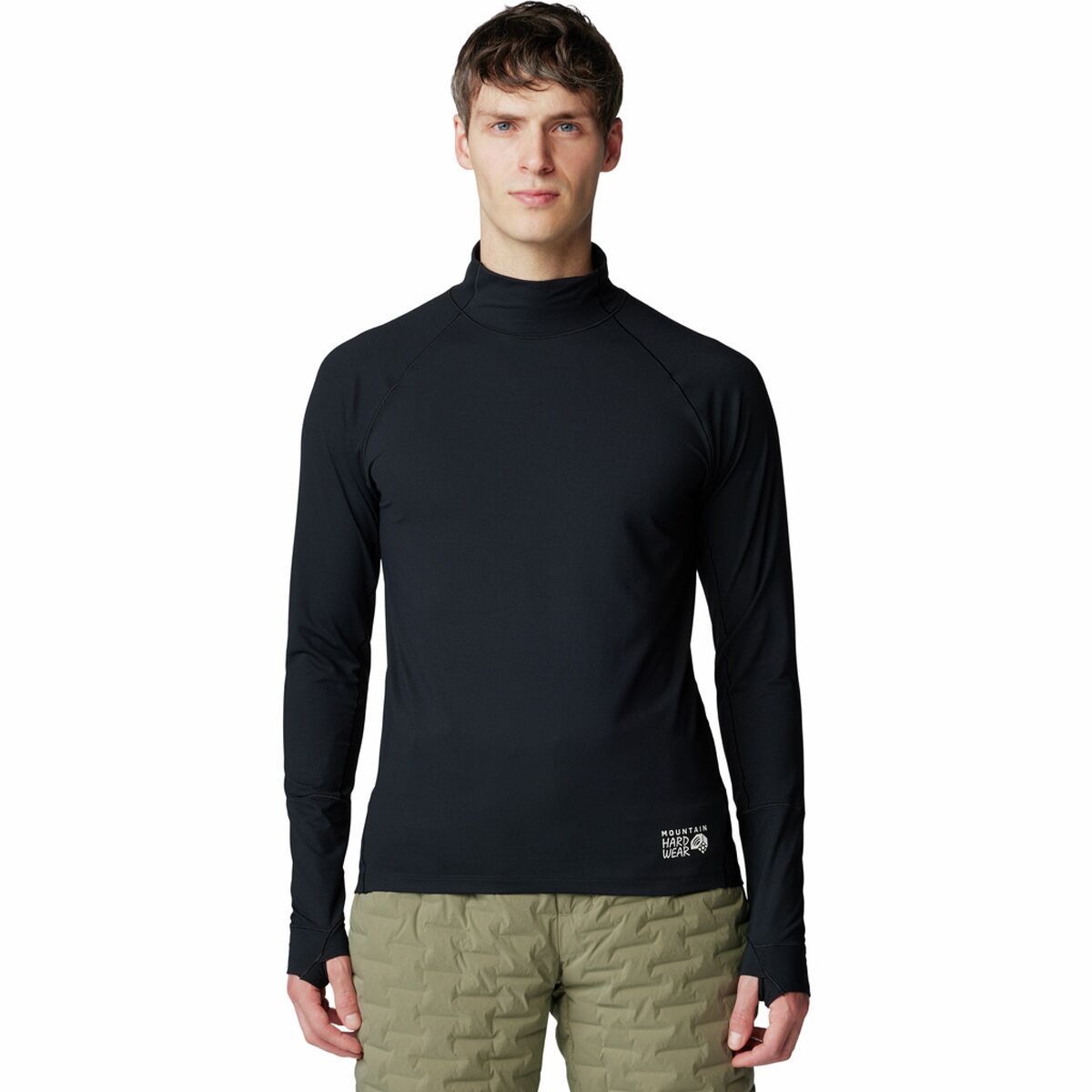 Image of Mountain Hardwear Butter Mockneck Top - Men's Black, S