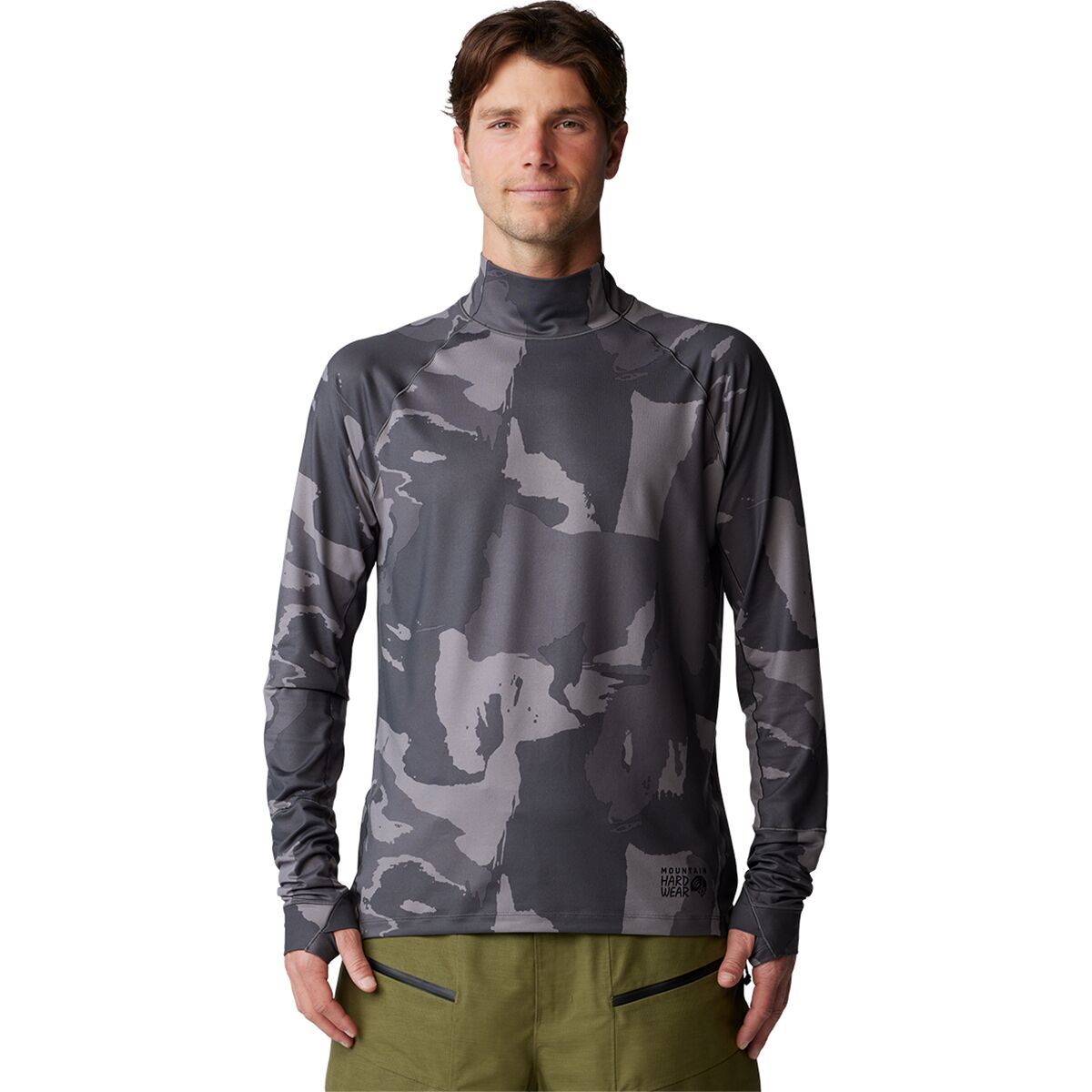Mountain Hardwear Butter Mockneck Top - Men's Volcanic Snowdrifts Print, XL