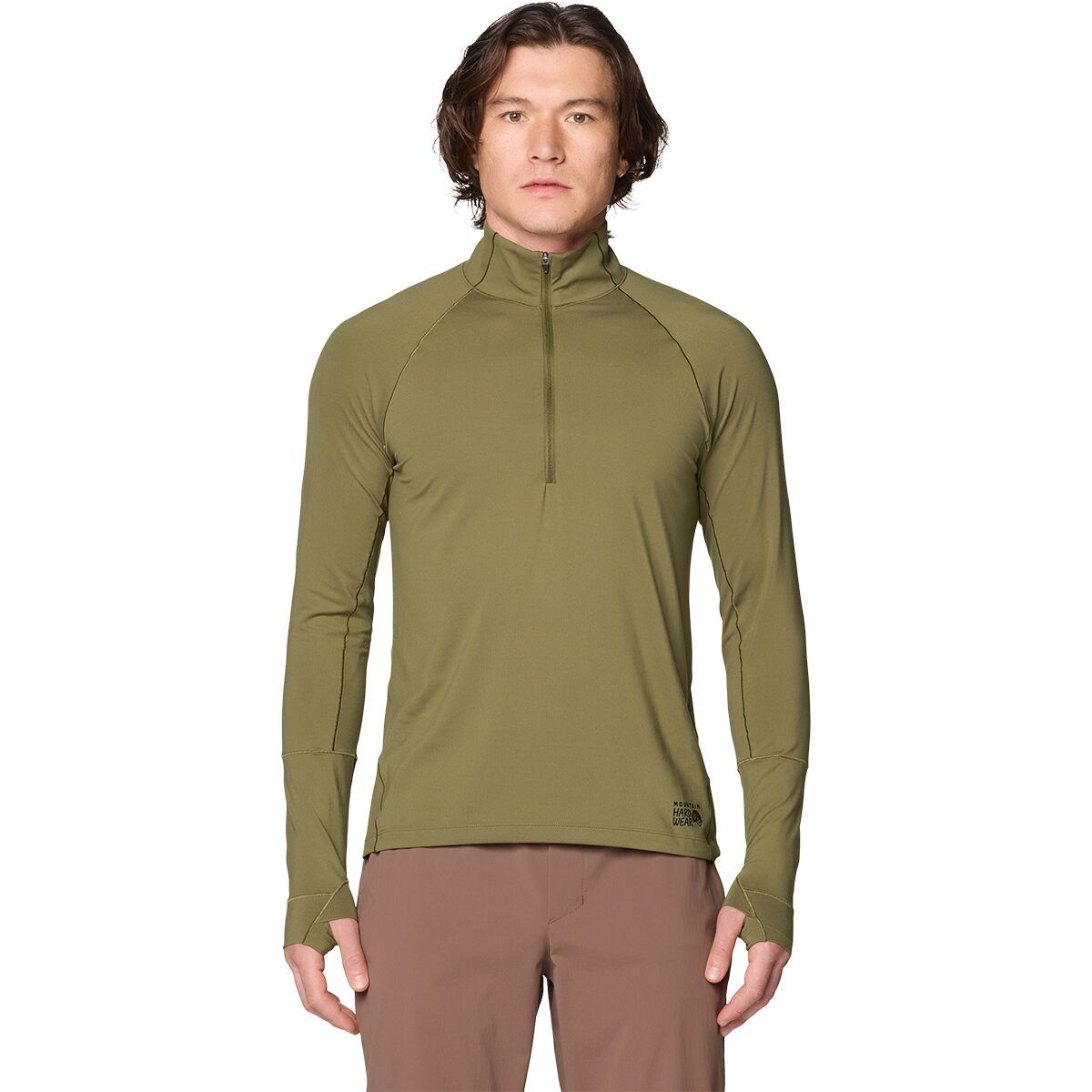 Image of Mountain Hardwear Butter Up 1/2-Zip Top - Men's Combat Green, M