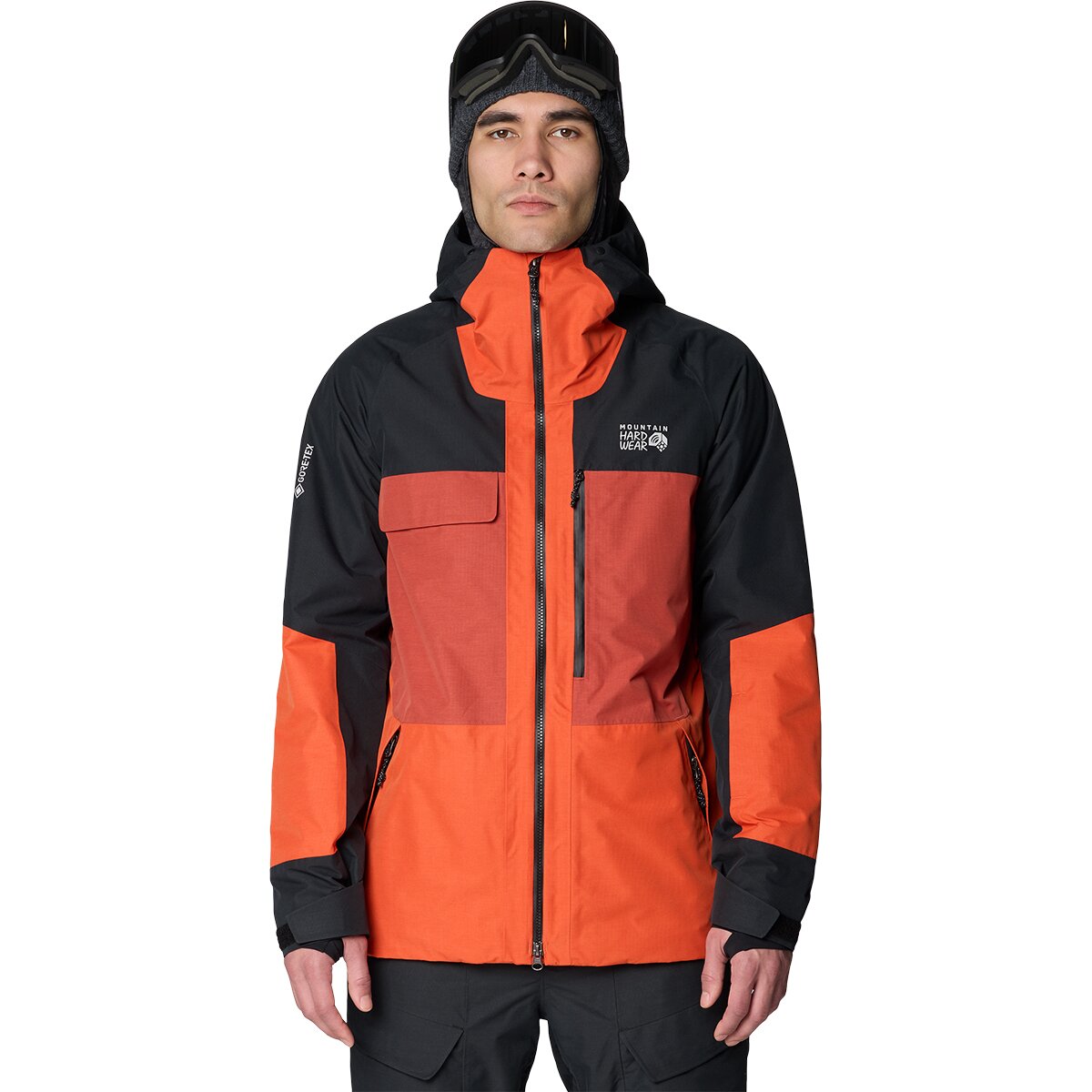 Image of Mountain Hardwear Cloud Bank GORE-TEX Jacket - Men's Aspect/Mars Red/Black, S