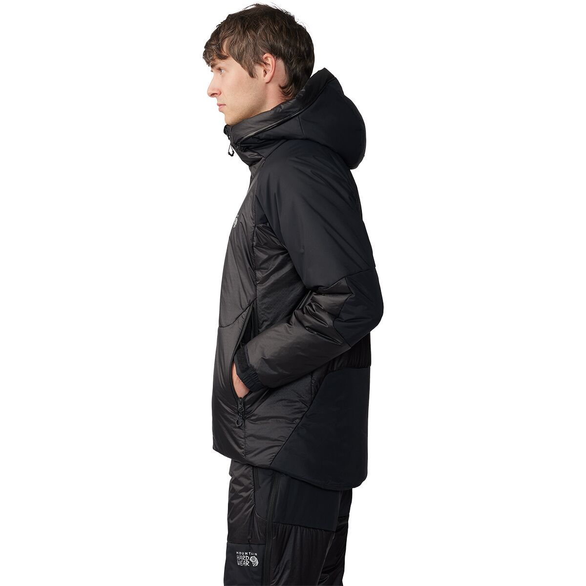 Image of Mountain Hardwear Compressor Alpine Hooded Jacket - Men's Black, L