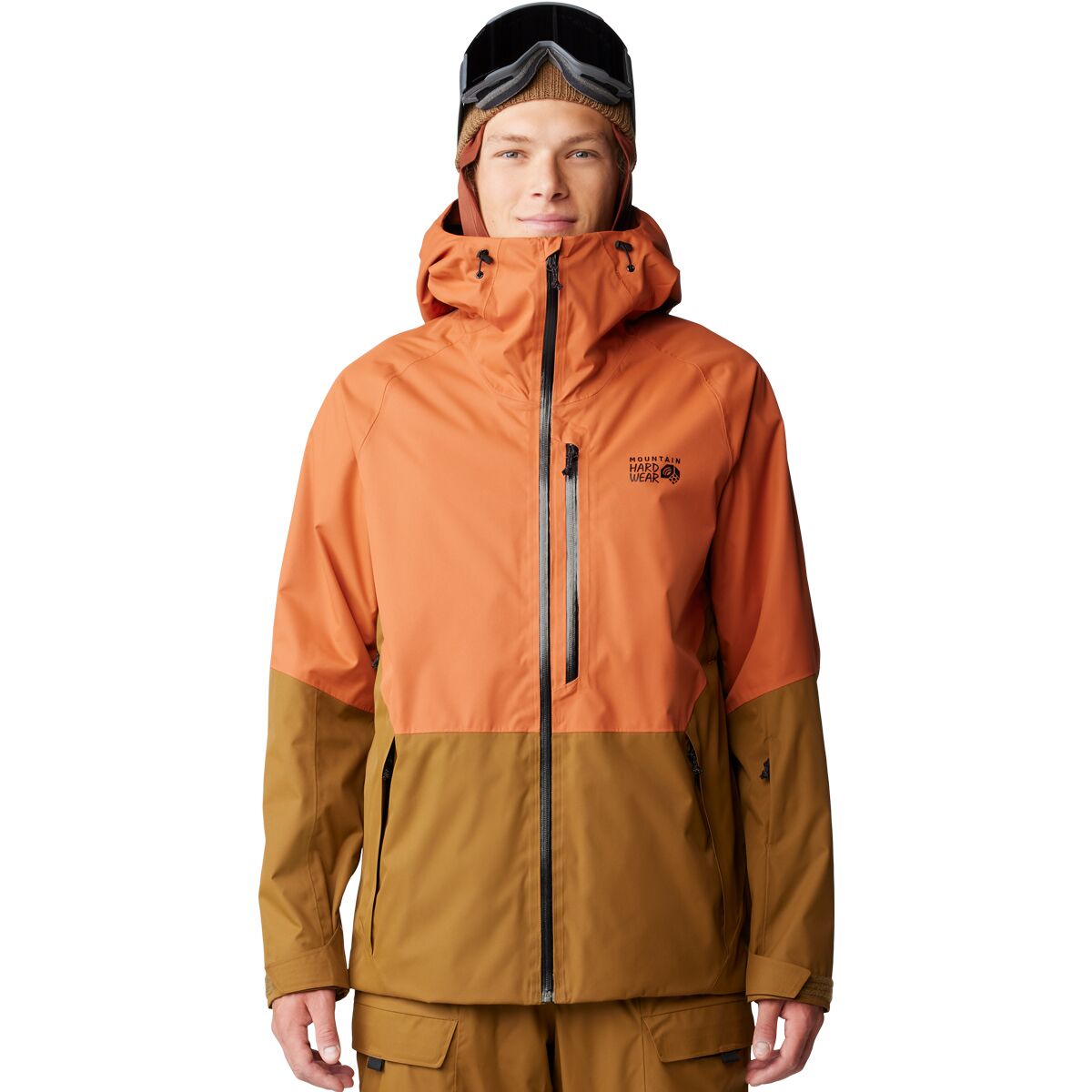 Image of Mountain Hardwear Firefall Jacket - Men's Raw Carnelian/Golden Brown, L