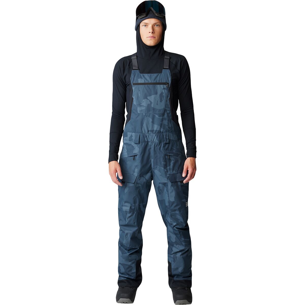 Image of Mountain Hardwear Firefall Bib Pant - Men's Montauk Blue Snowdrifts Print, M/Reg
