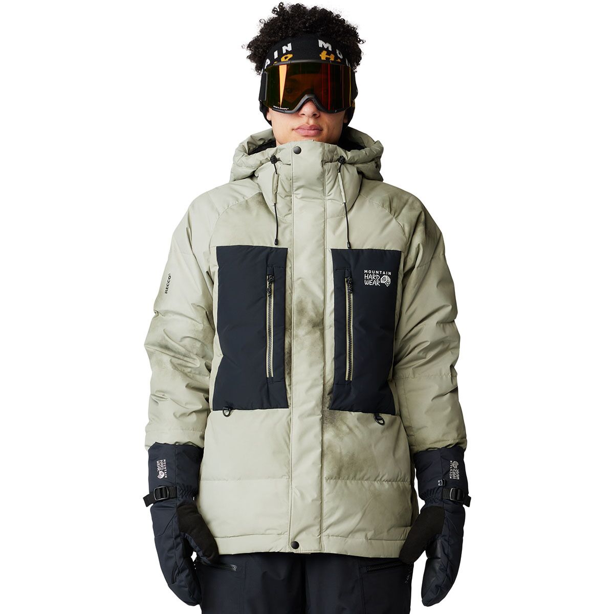 Image of Mountain Hardwear First Tracks Down Jacket - Men's Mantis Green/Black, M