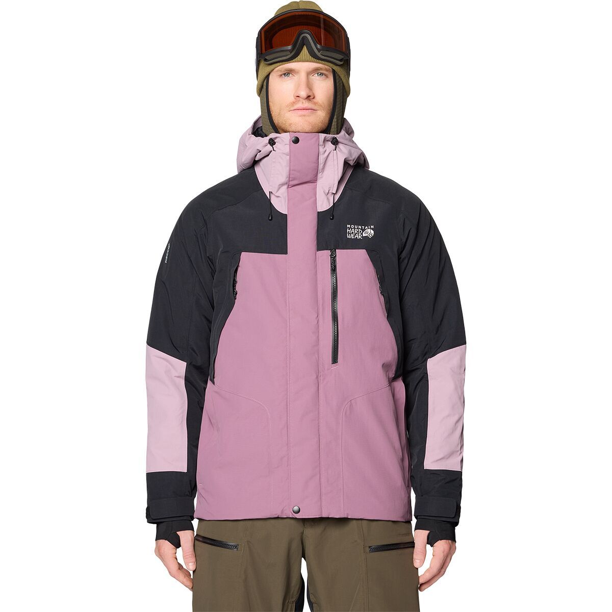 Image of Mountain Hardwear First Tracks Insulated Jacket - Men's Dark Daze/Daze/Black, XXL
