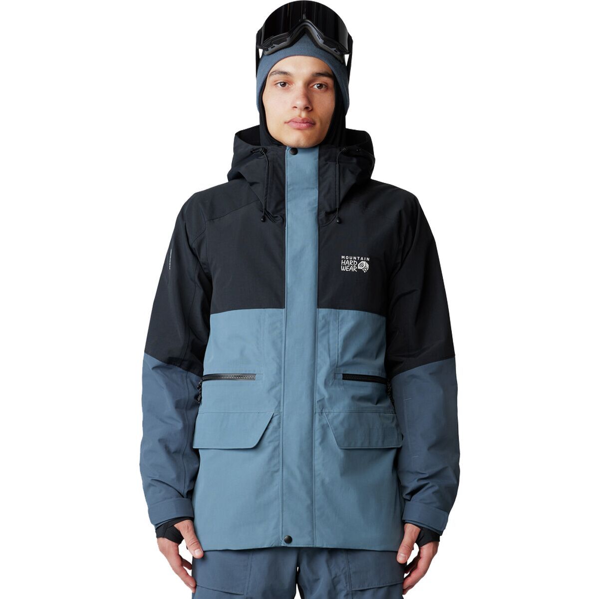 Image of Mountain Hardwear First Tracks Jacket - Men's Asiatic Blue/Montauk Blue/Black, M