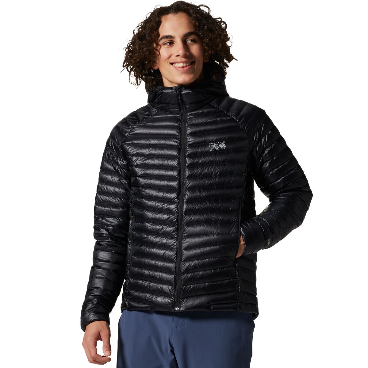 Image of Mountain Hardwear Ghost Whisperer Hooded Jacket - Men's Black, L