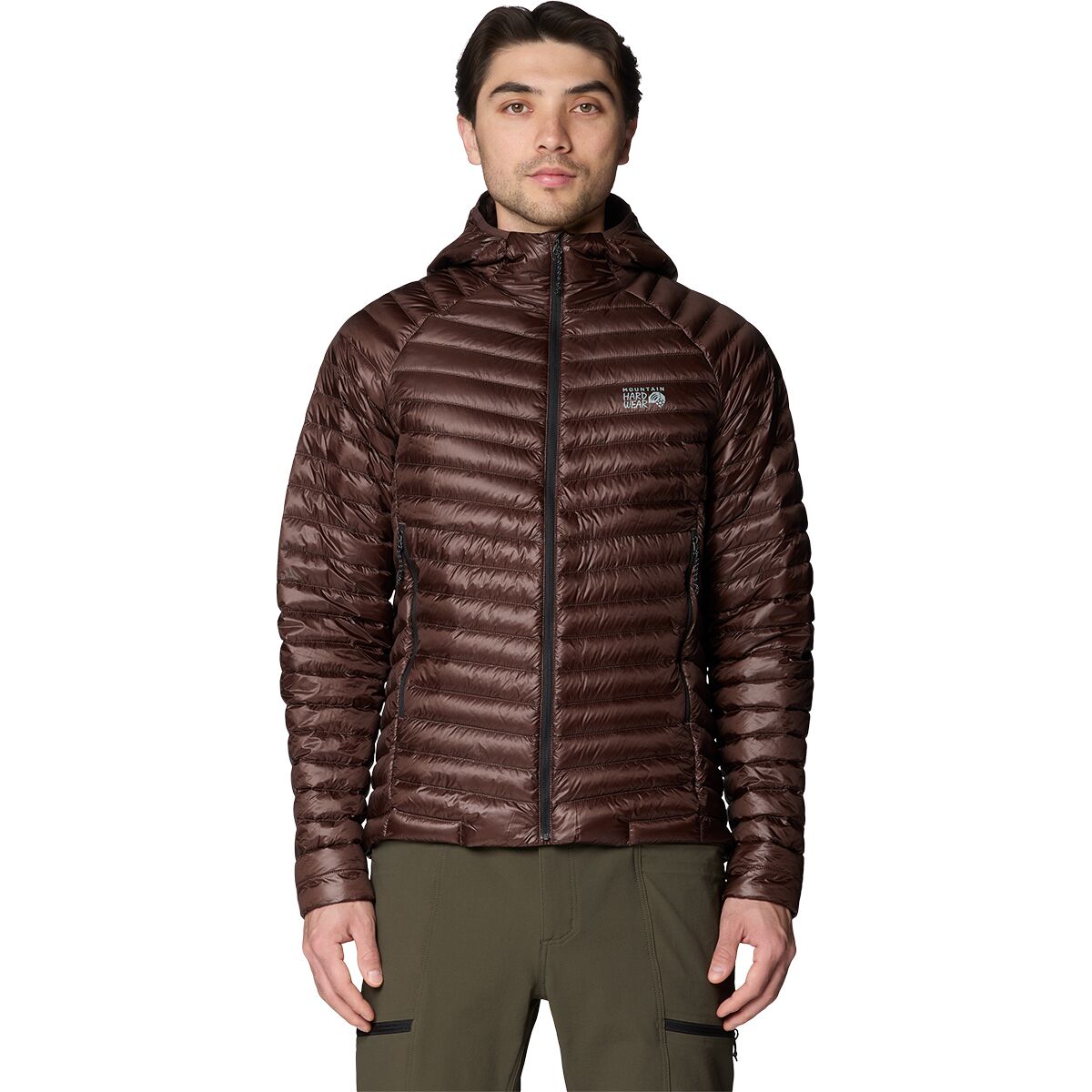 Image of Mountain Hardwear Ghost Whisperer Hooded Jacket - Men's Carob, XXL