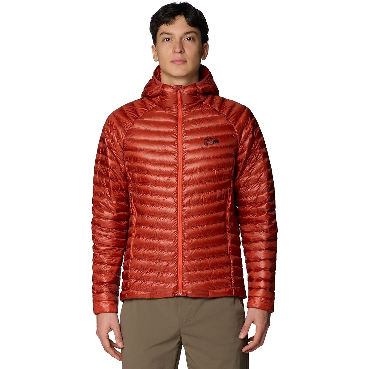 Image of Mountain Hardwear Ghost Whisperer Hooded Jacket - Men's Mars Red, L